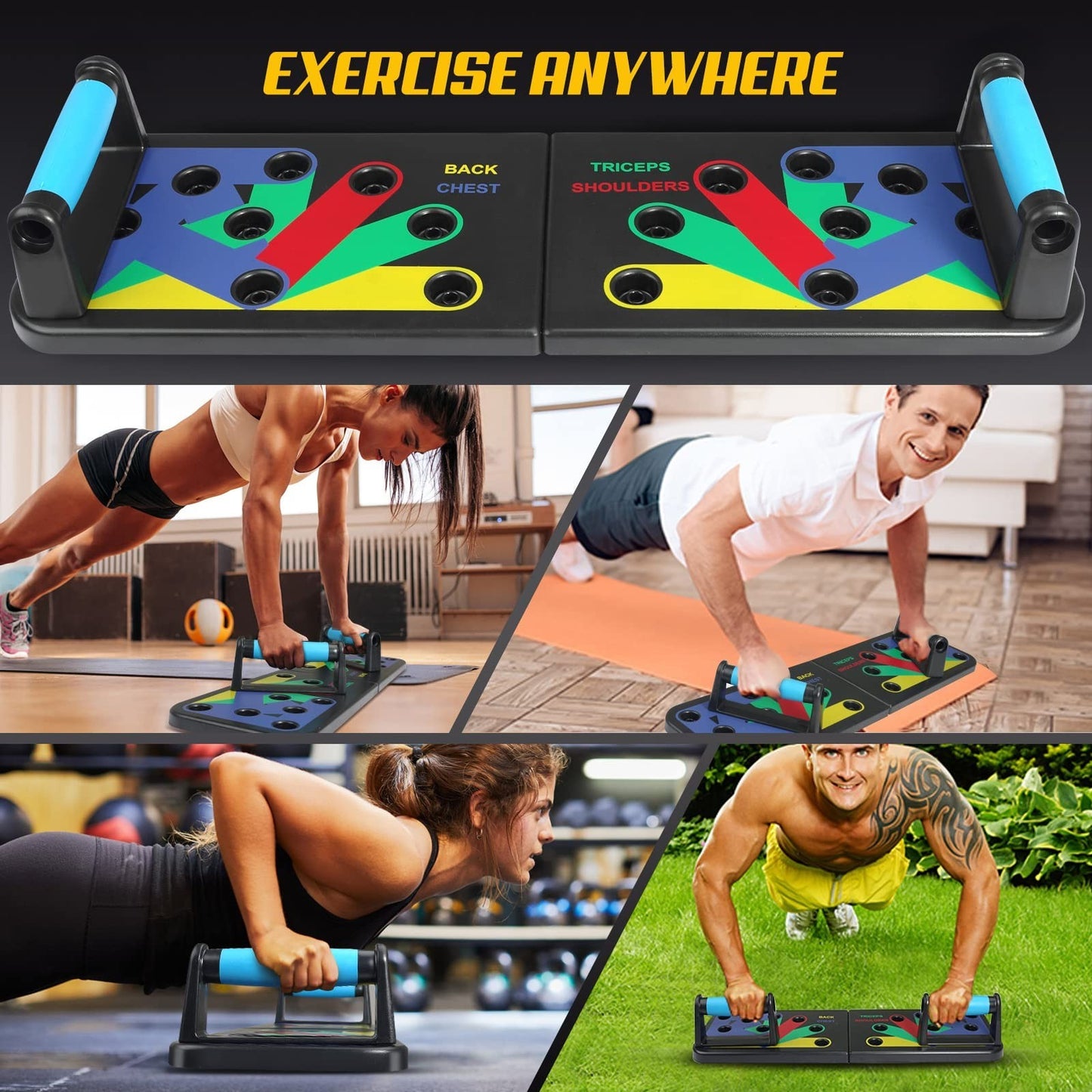 15 in 1 Multi Functional Push Up Board   Home Workout Equipment for Chest & Musc6