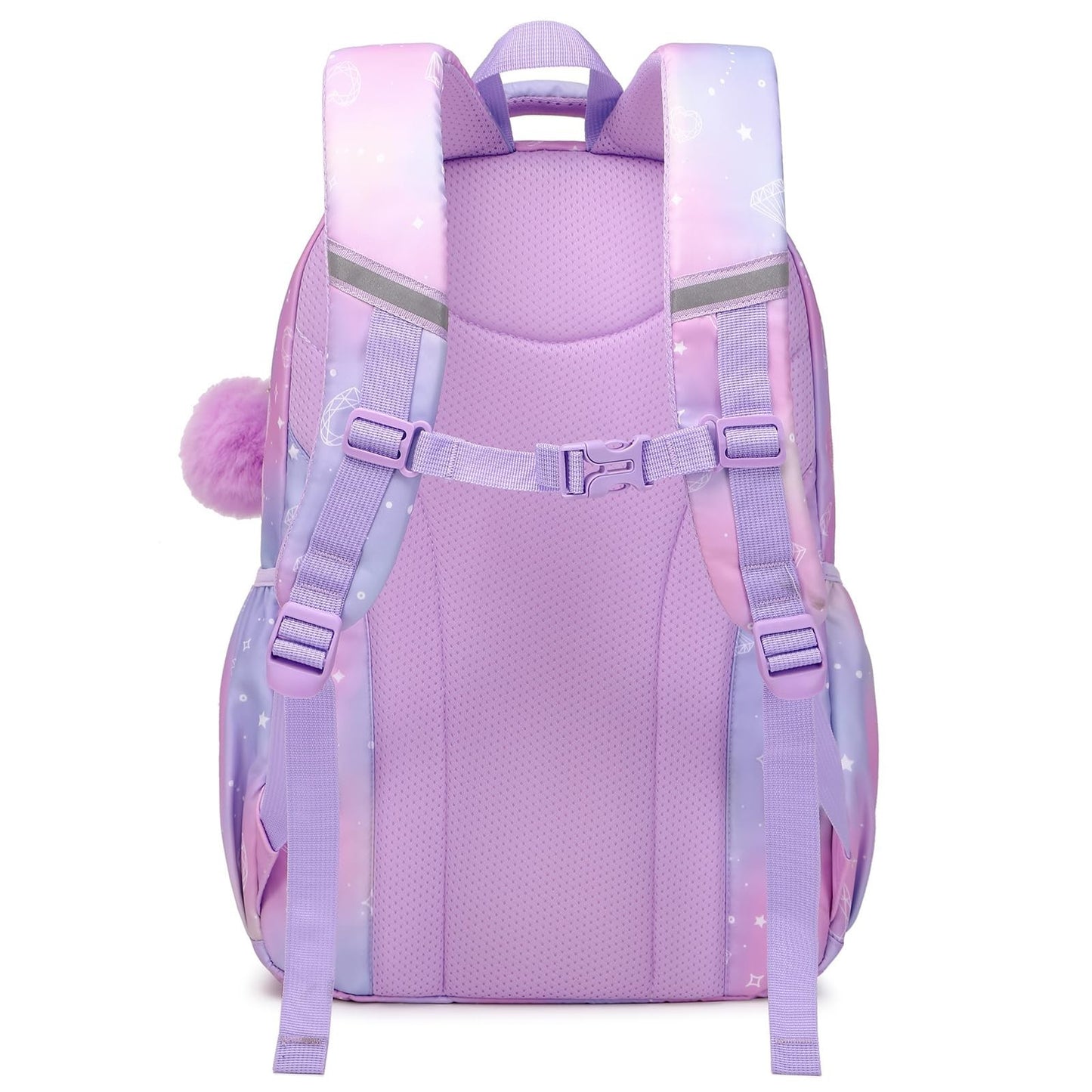 Kawaii Purple Kids Backpack - School Bag for Girls, Middle & Elementary Students4