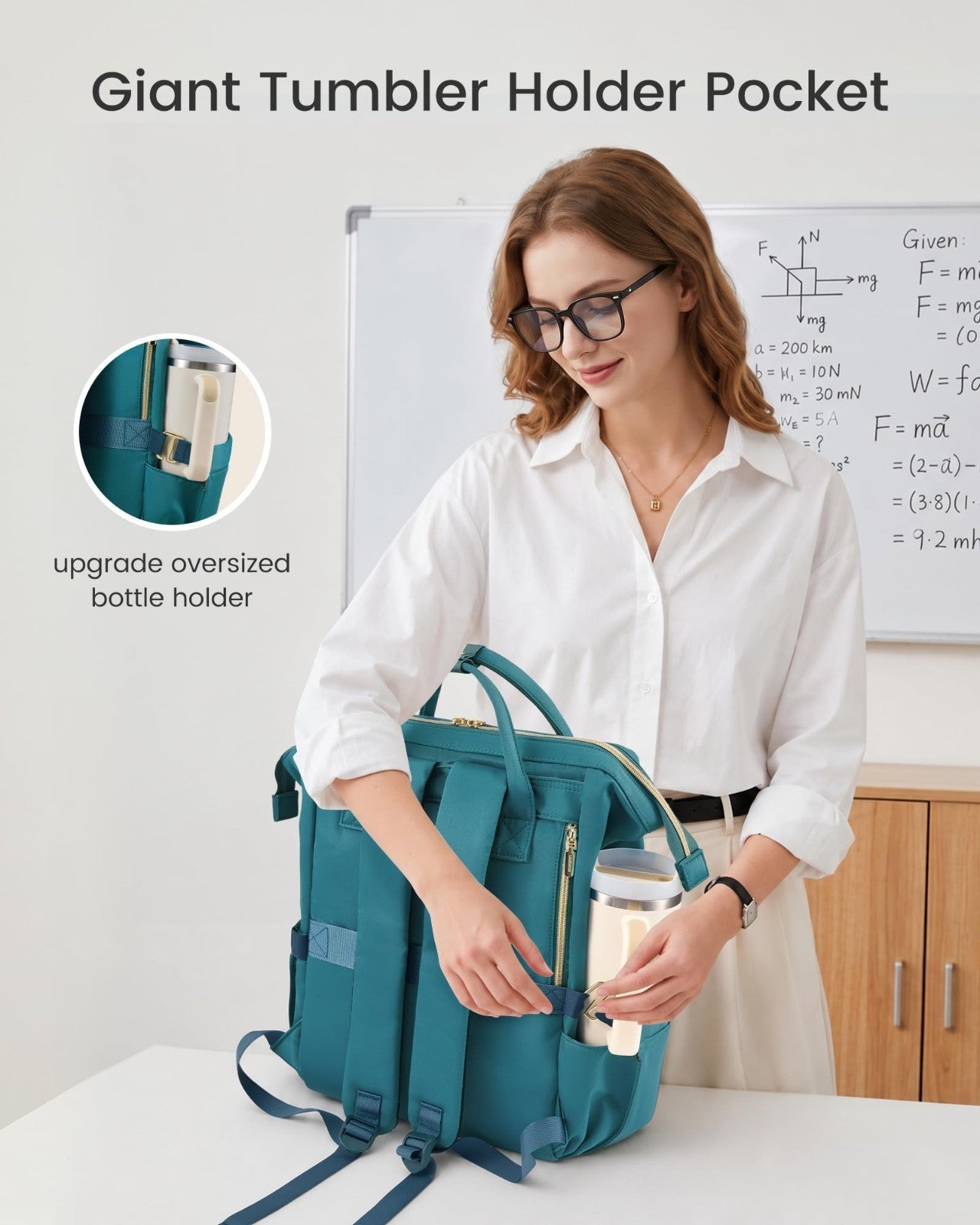 Stylish 15.6" Waterproof Laptop Backpack with Cup Holder   Travel & Work Bag2