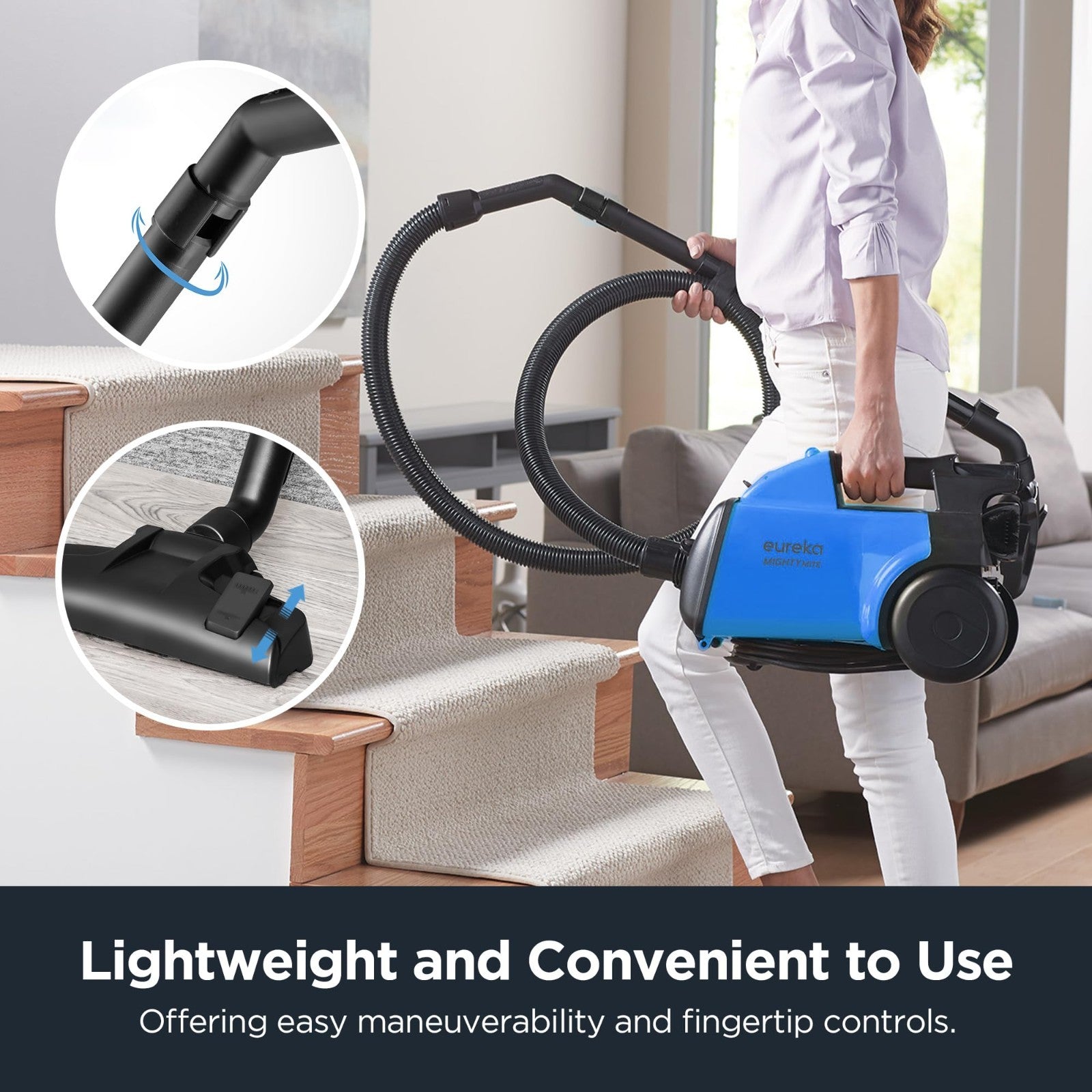 Bagged Canister Vacuum Cleaner 3670H - Lightweight, Powerful Suction for Home, P2