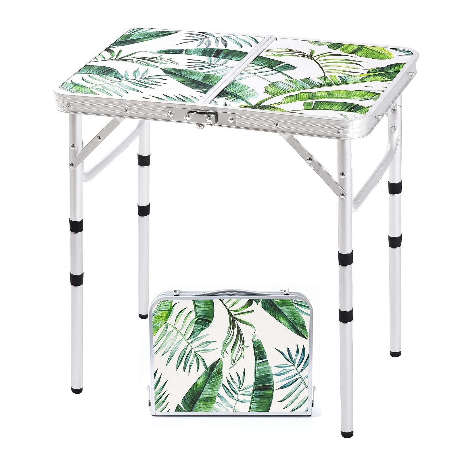 Portable Folding Camping Table - 2ft Adjustable Height Picnic Table, Lightweight1