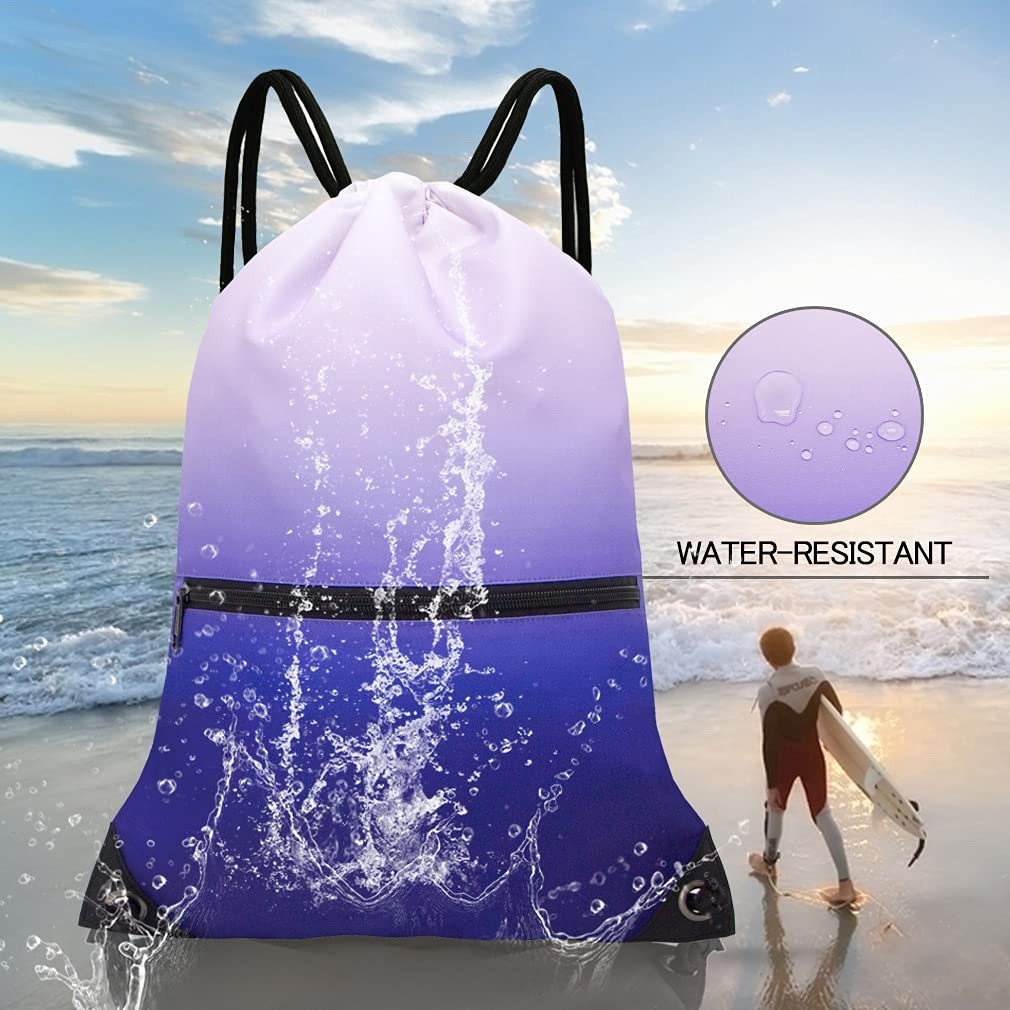 Drawstring Backpack Gym Bag, Lightweight Sport Sackpack for Travel & Fitness4