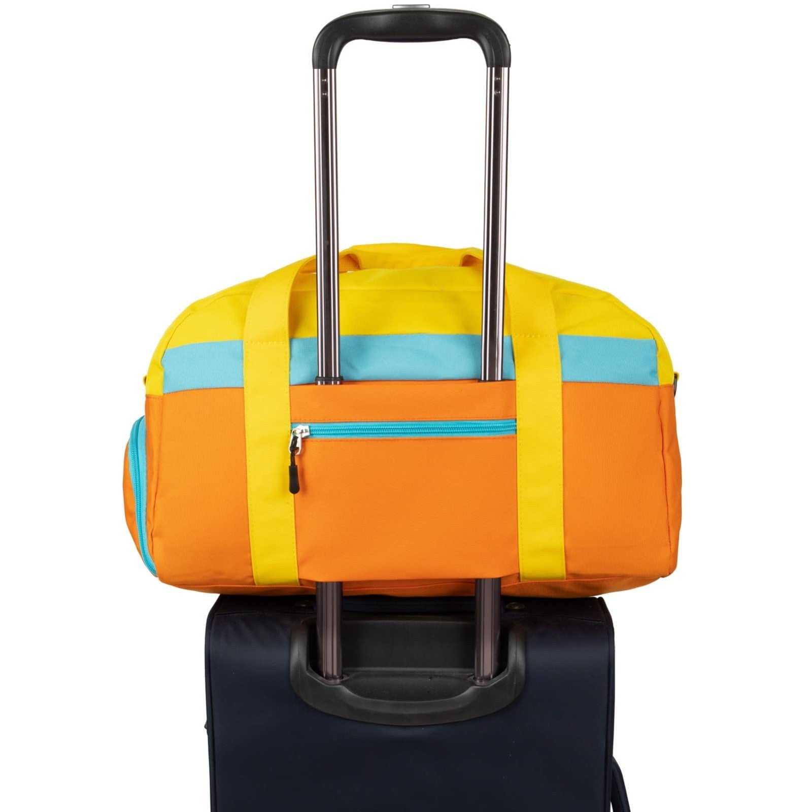18" Kids Duffle Bag for Boys & Girls - Orange Travel Bag for Sports, Weekend & S3