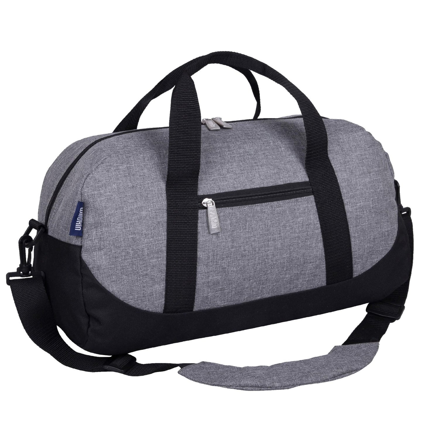 Kids Overnighter Duffel Bag - Carry-On Size for School & Sleepovers - Grey Tweed1