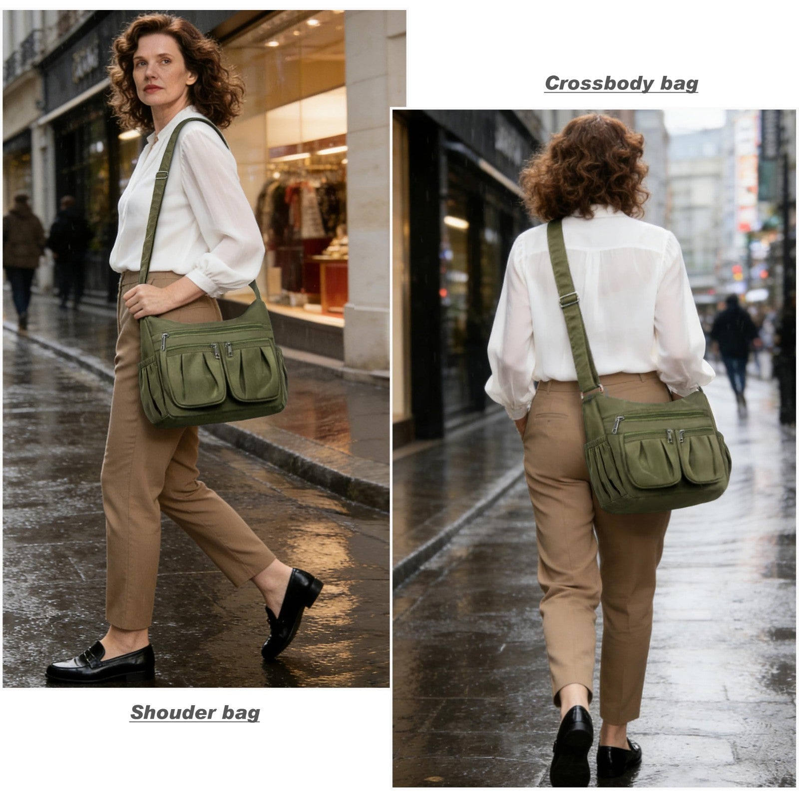 Lightweight Waterproof Nylon Crossbody Purse for Women - Travel Handbag, Pocketb2