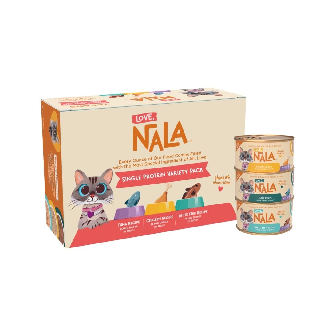 Single Protein Flaked Wet Cat Food Variety Pack - Chicken, Tuna, White Fish - Gr1