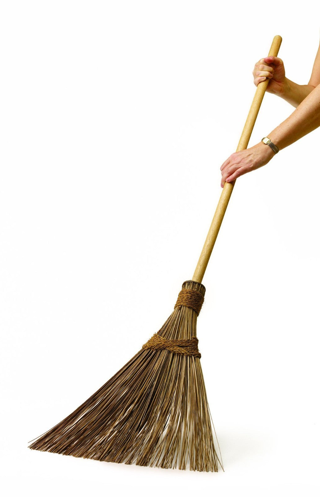 Heavy-Duty Garden Broom for Leaves & Debris - Outdoor Cleaning Tool, Durable Des2