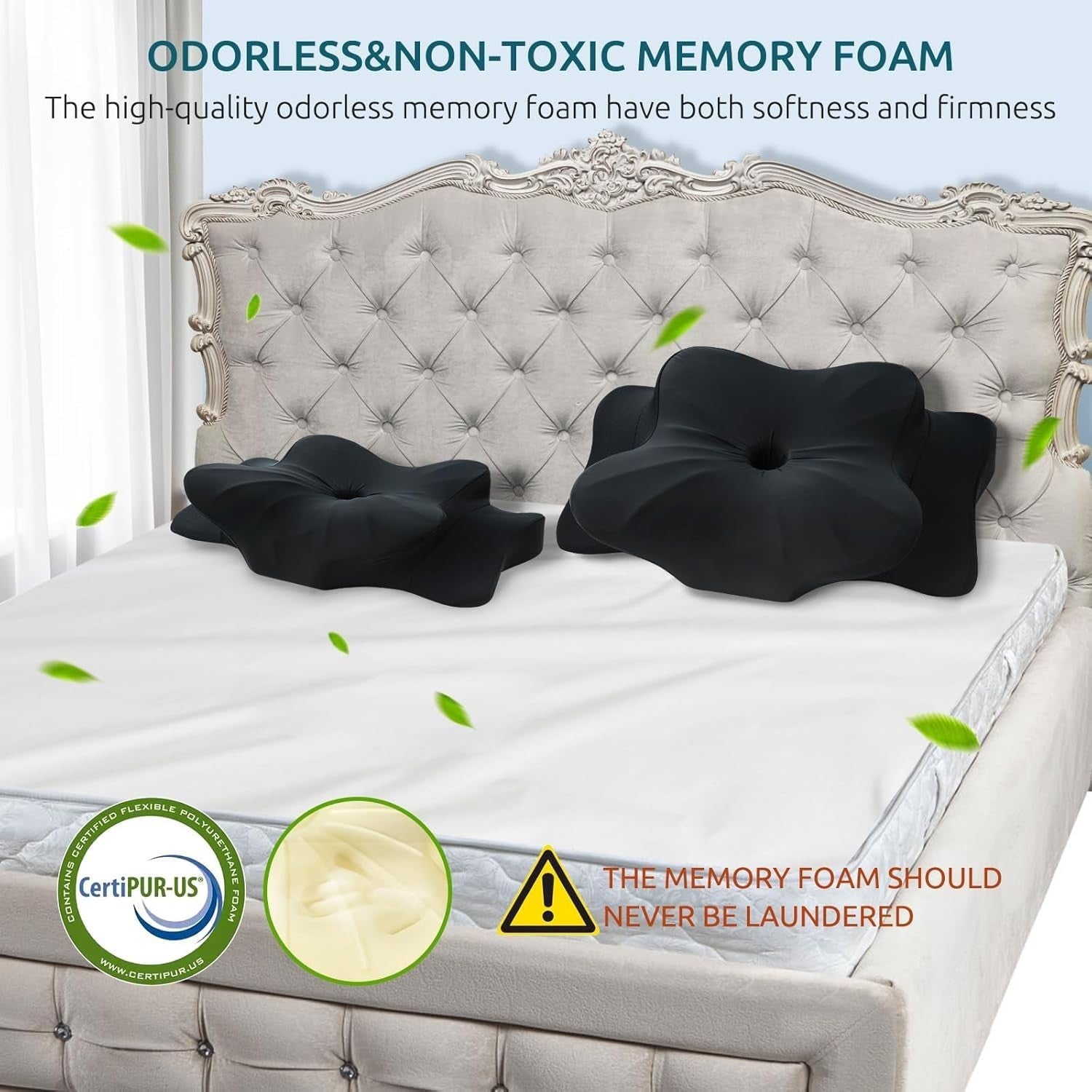 Cervical Memory Foam Pillow for Neck & Shoulder Pain Relief, Cooling Ergonomic S7