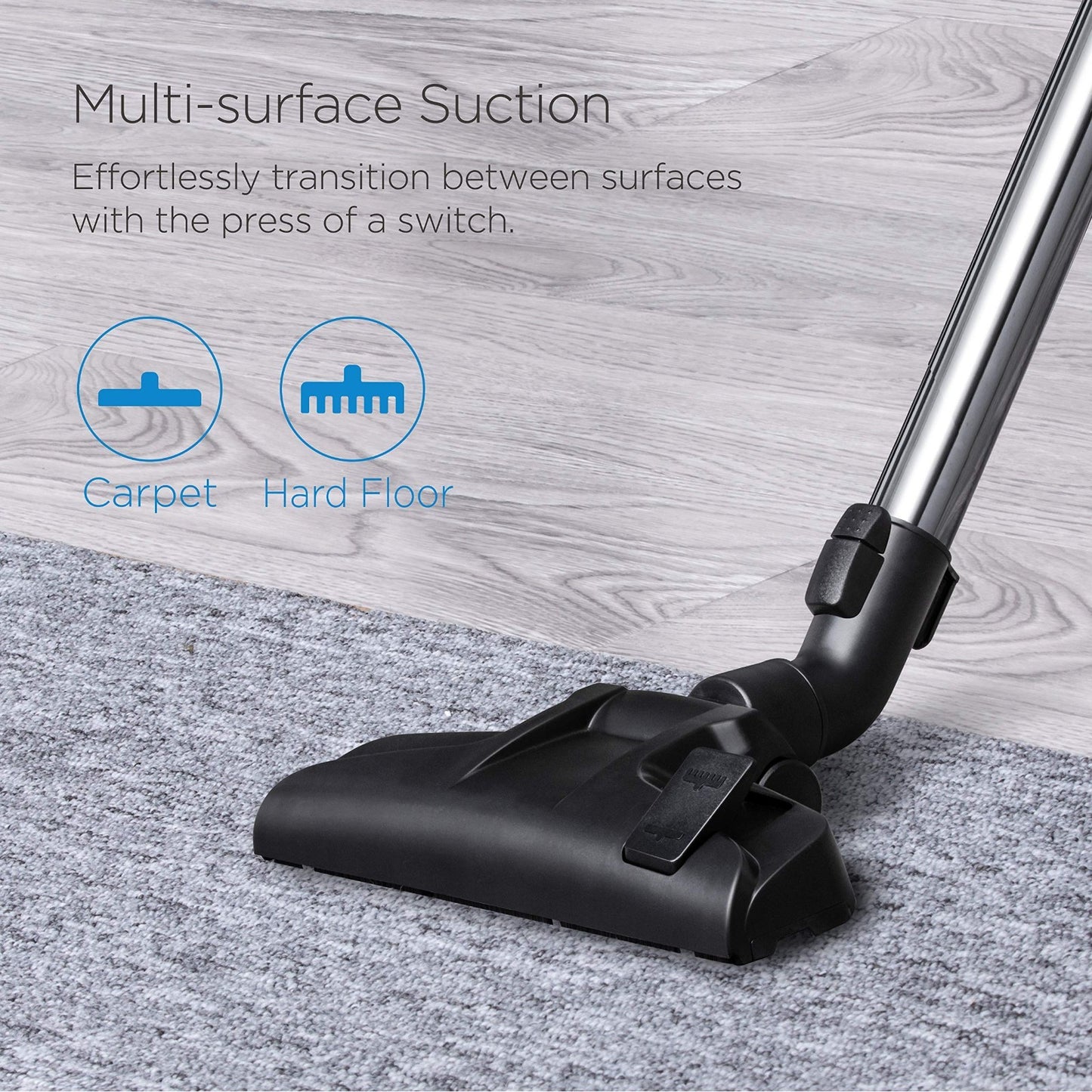 Lightweight Bagless Canister Vacuum Cleaner - Powerful Suction, HEPA Filter, 2-i2