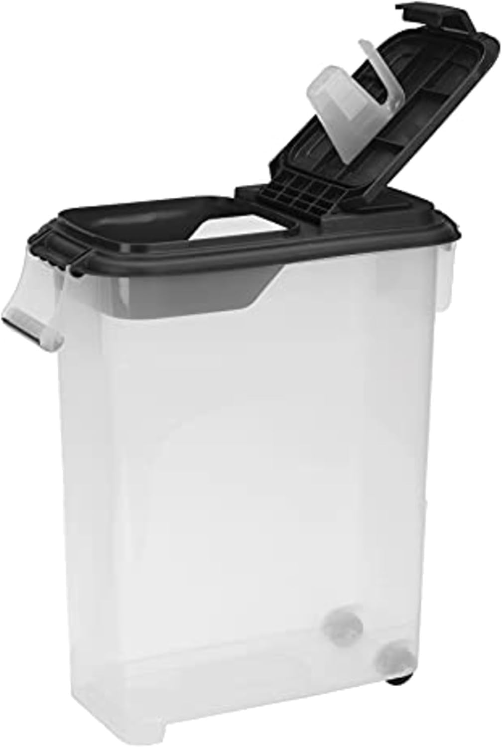 Airtight Rolling Pet Food Storage Container 50 Quart with Scoop   Dog Cat Food B1