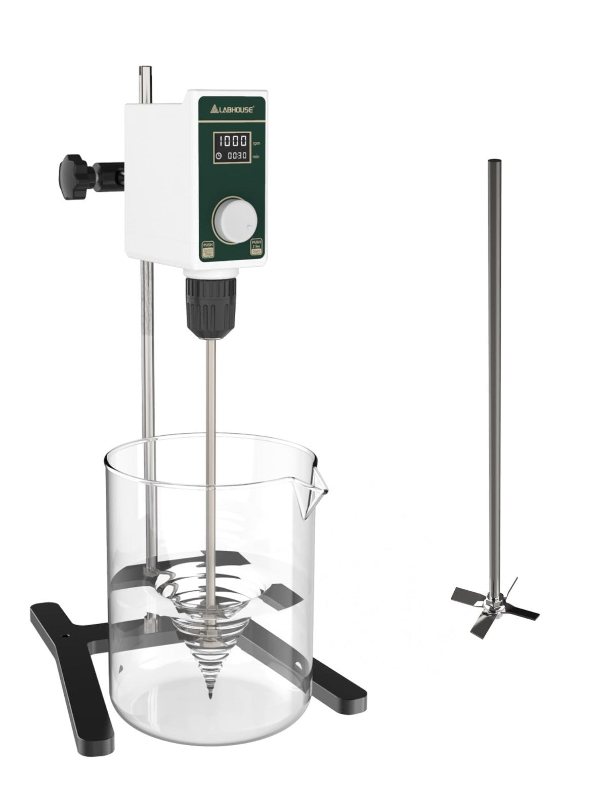 High Viscosity Overhead Stirrer 20L, 100-1500RPM, Digital Timer, Lab Mixer, Padd1