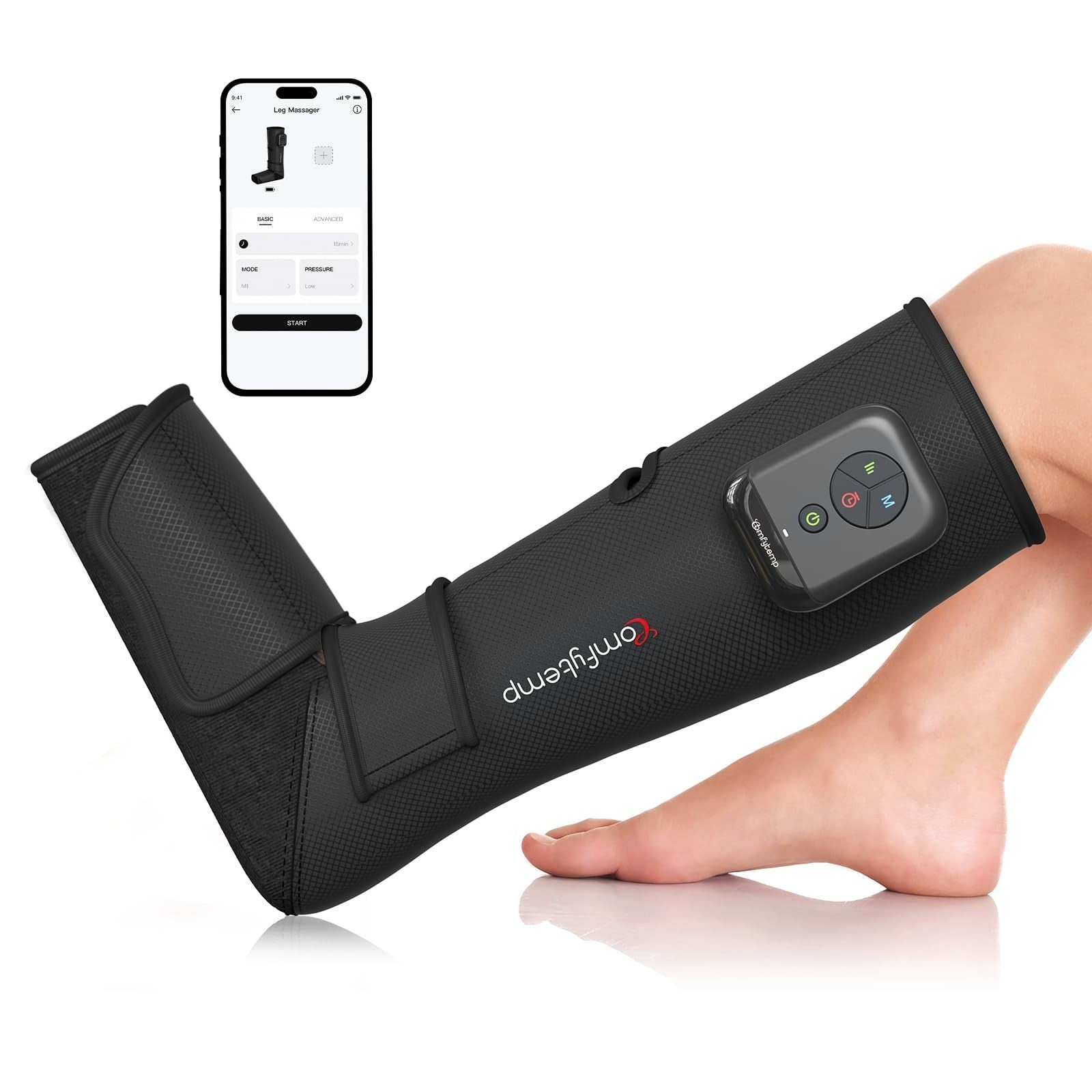 Portable Cordless Leg Massager for Circulation & Pain Relief - Foot & Calf Compr1