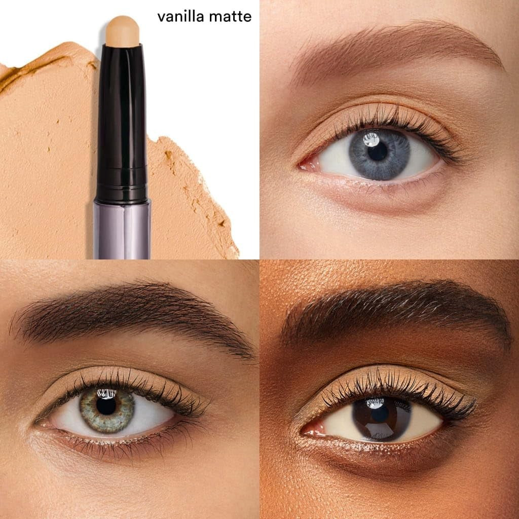 Crème-to-Powder Eyeshadow Stick - Vanilla Matte, Long-Lasting, Easy Application1