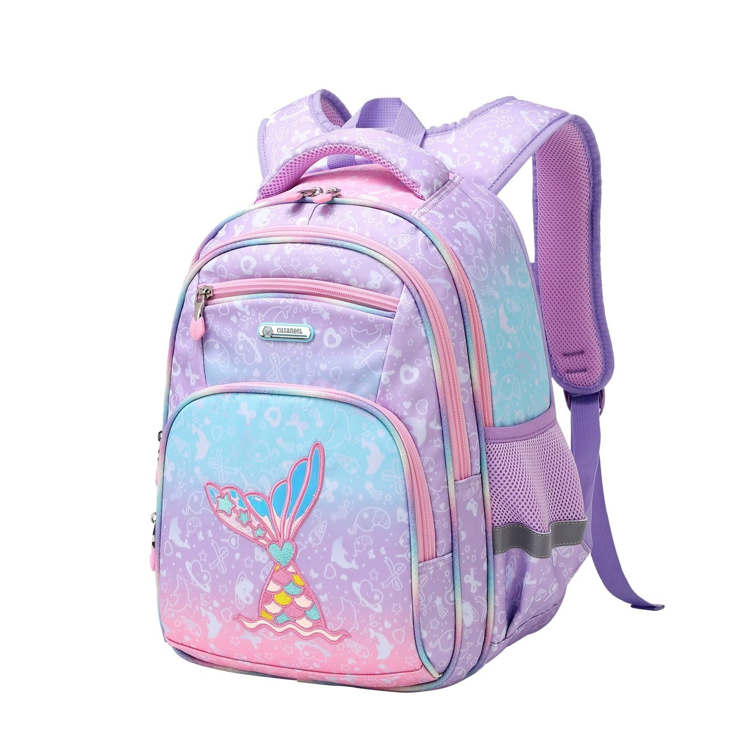Lightweight Waterproof School Backpack for Kids, Large Capacity, Fun Prints, 161