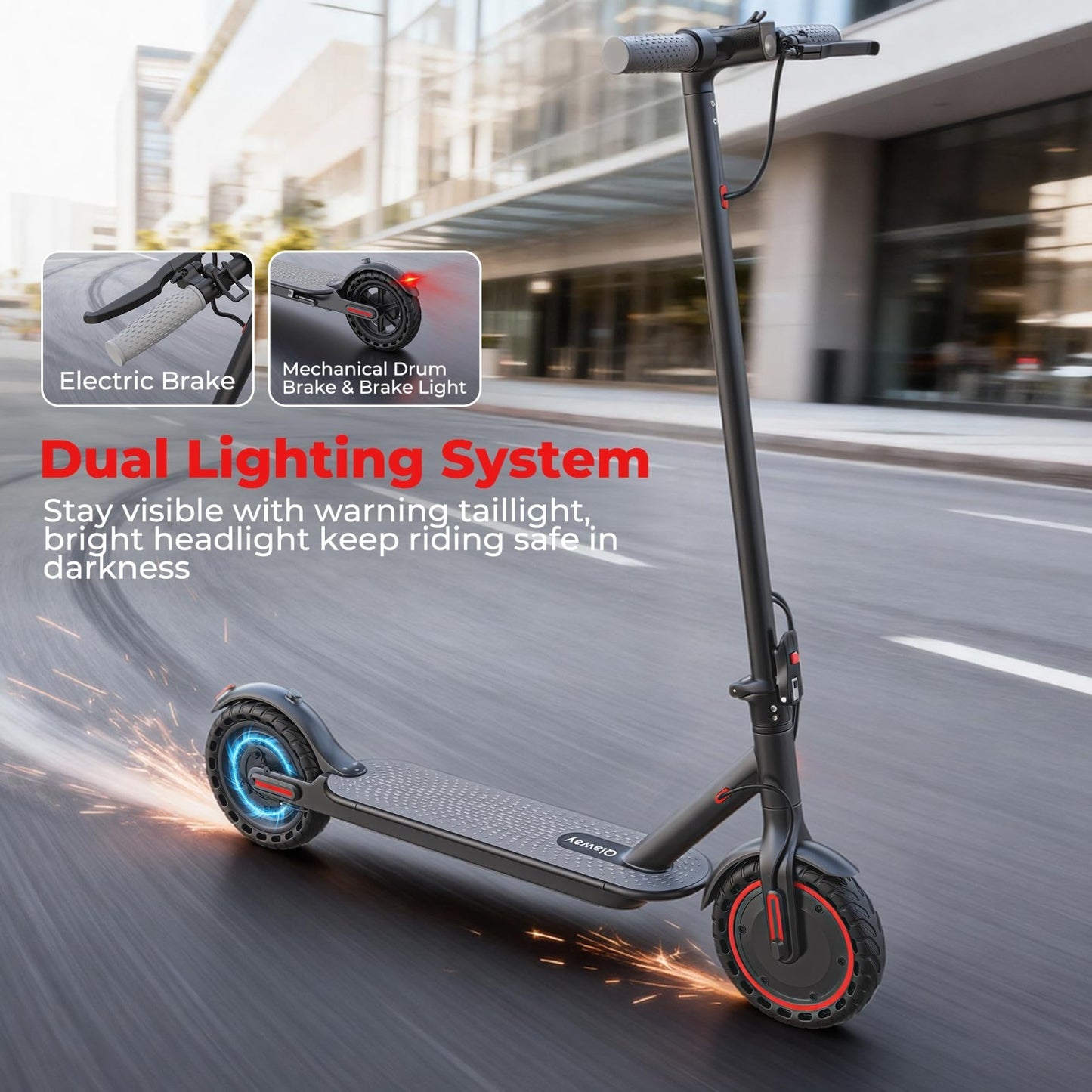 Electric Scooter 8.5''/10'' - 19/20MPH, 700/1000W Motor, 15/22 Mile Range, Porta5