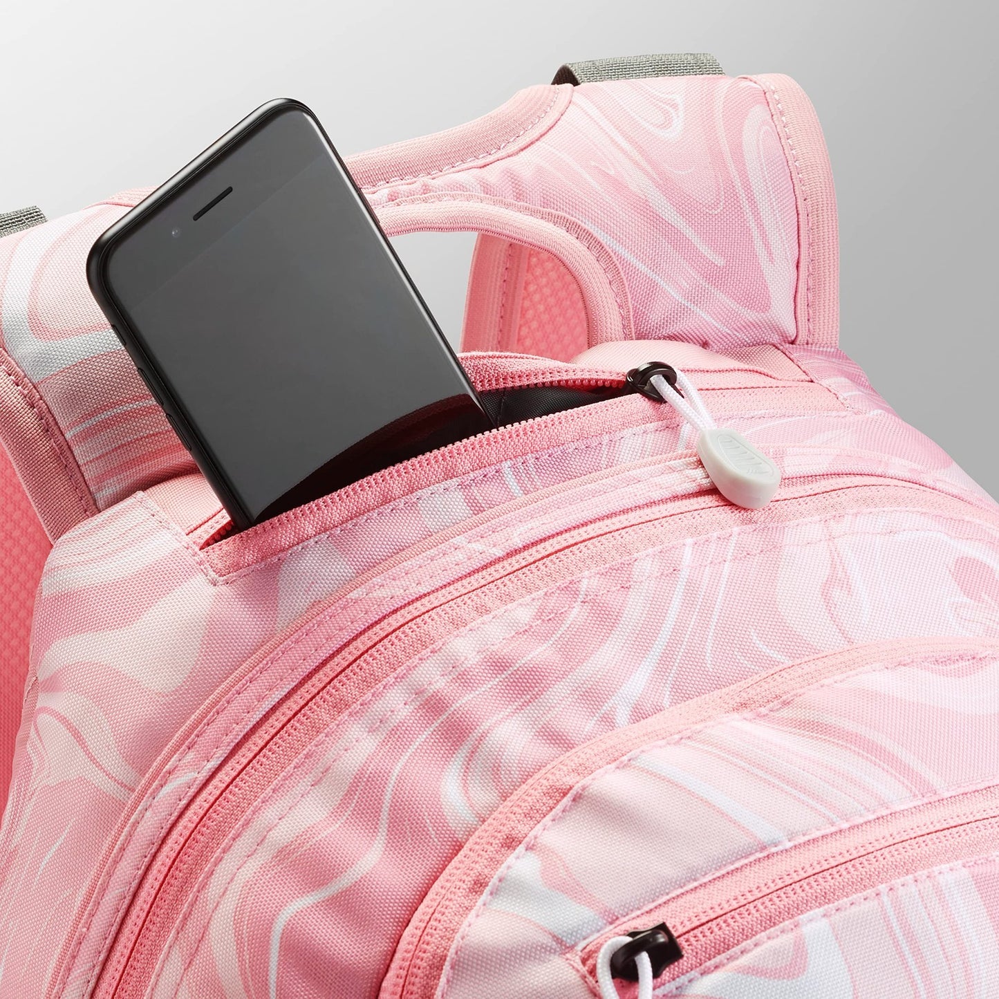 Versatile Pink Marble Backpack for Travel & Work, Tablet Sleeve, One Size4