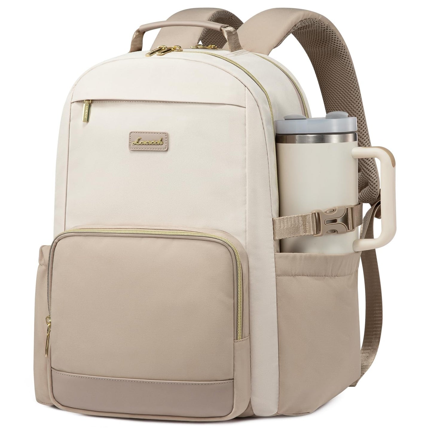 Stylish Waterproof Laptop Backpack for Women, 15.6" Travel Bag with Pouch, Large1