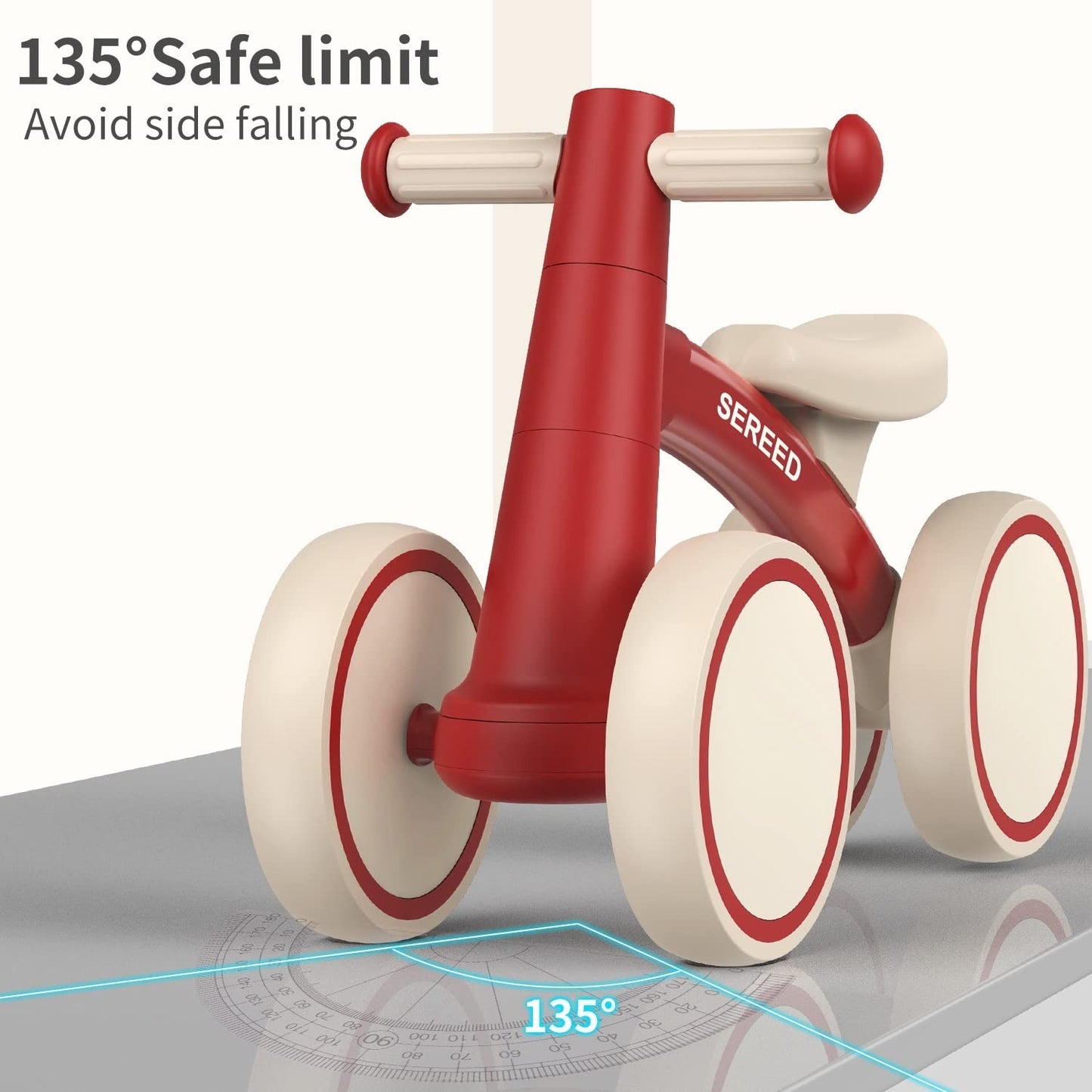 Toddler Balance Bike for 1 Year Old   4 Wheels, First Birthday Gift, 12 24 Month6