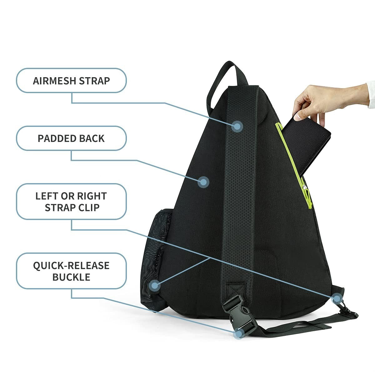 Large Capacity Pickleball Backpack with Fence Hook, Water-Resistant, Padded Back3