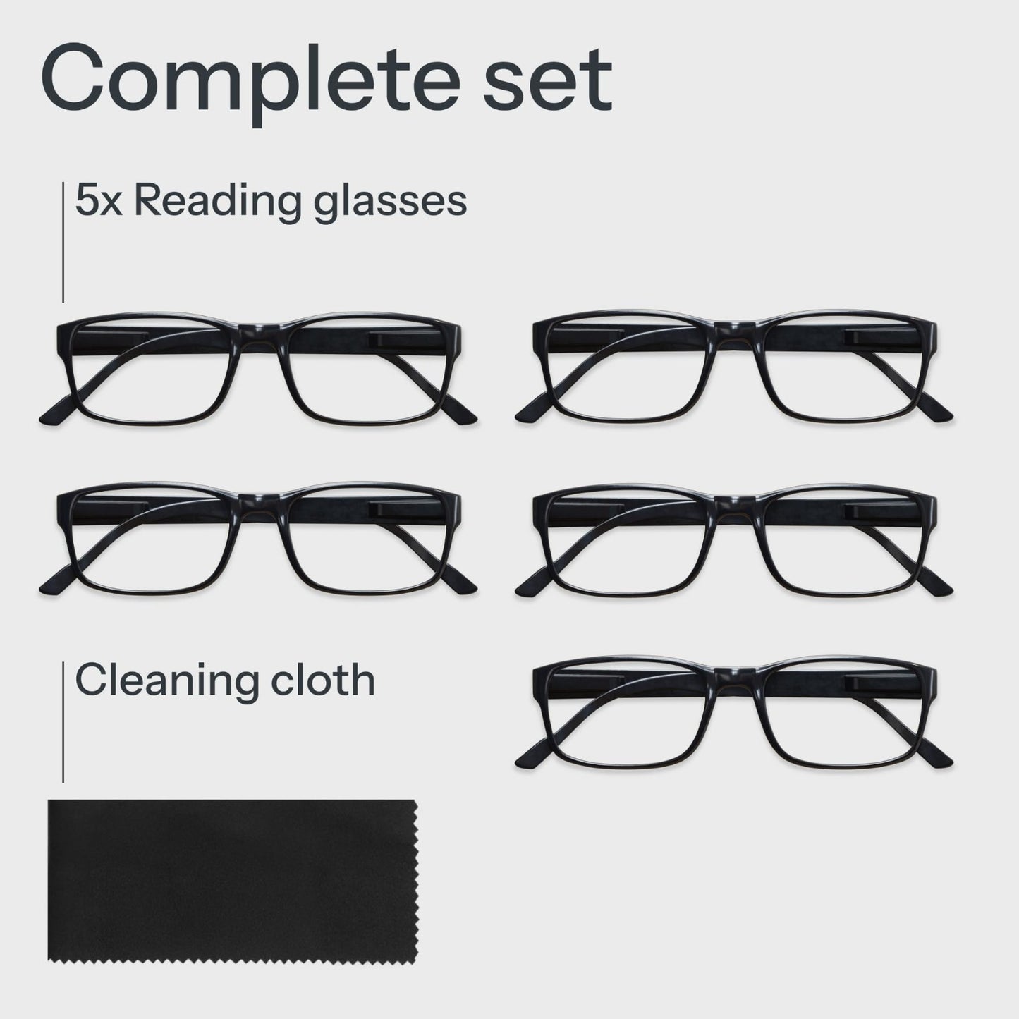 2.5x Professional Reading Glasses - Blue Light Blocking Computer Readers - Value8