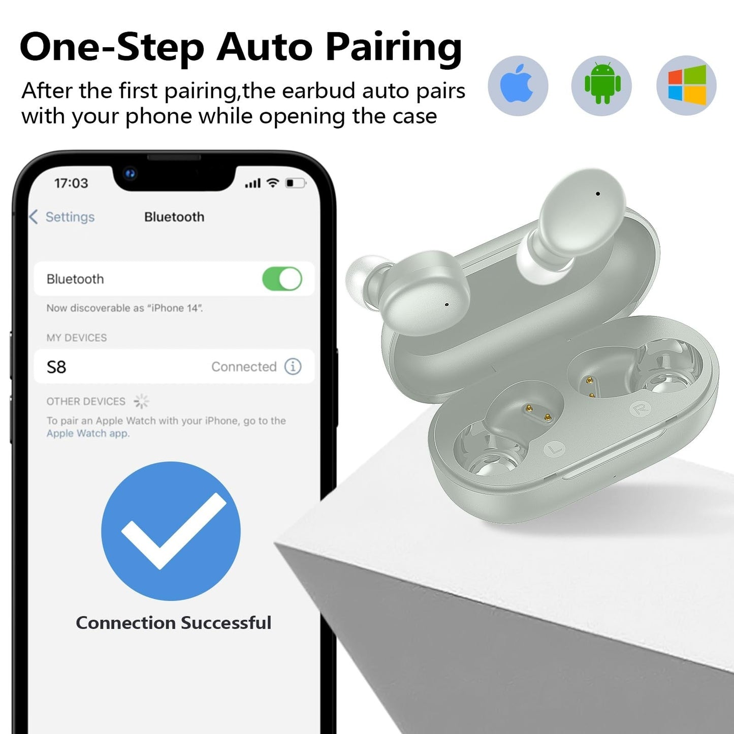 Wireless Earbuds Bluetooth 5.3, Lightweight In Ear Headphones, Premium Sound, Ba2