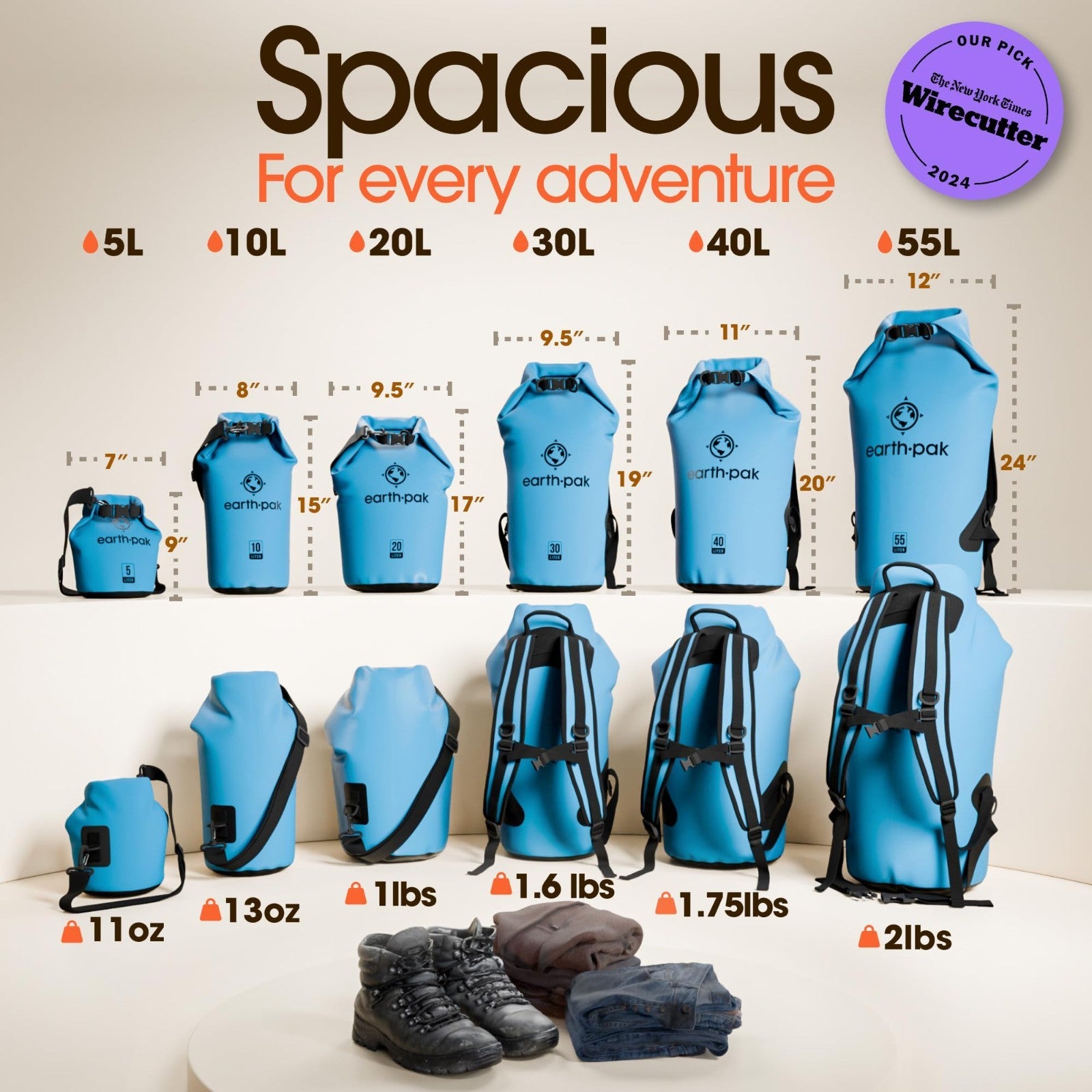 Waterproof Dry Bag Backpack   Roll Top Sack for Kayaking & Gear Storage, Include1
