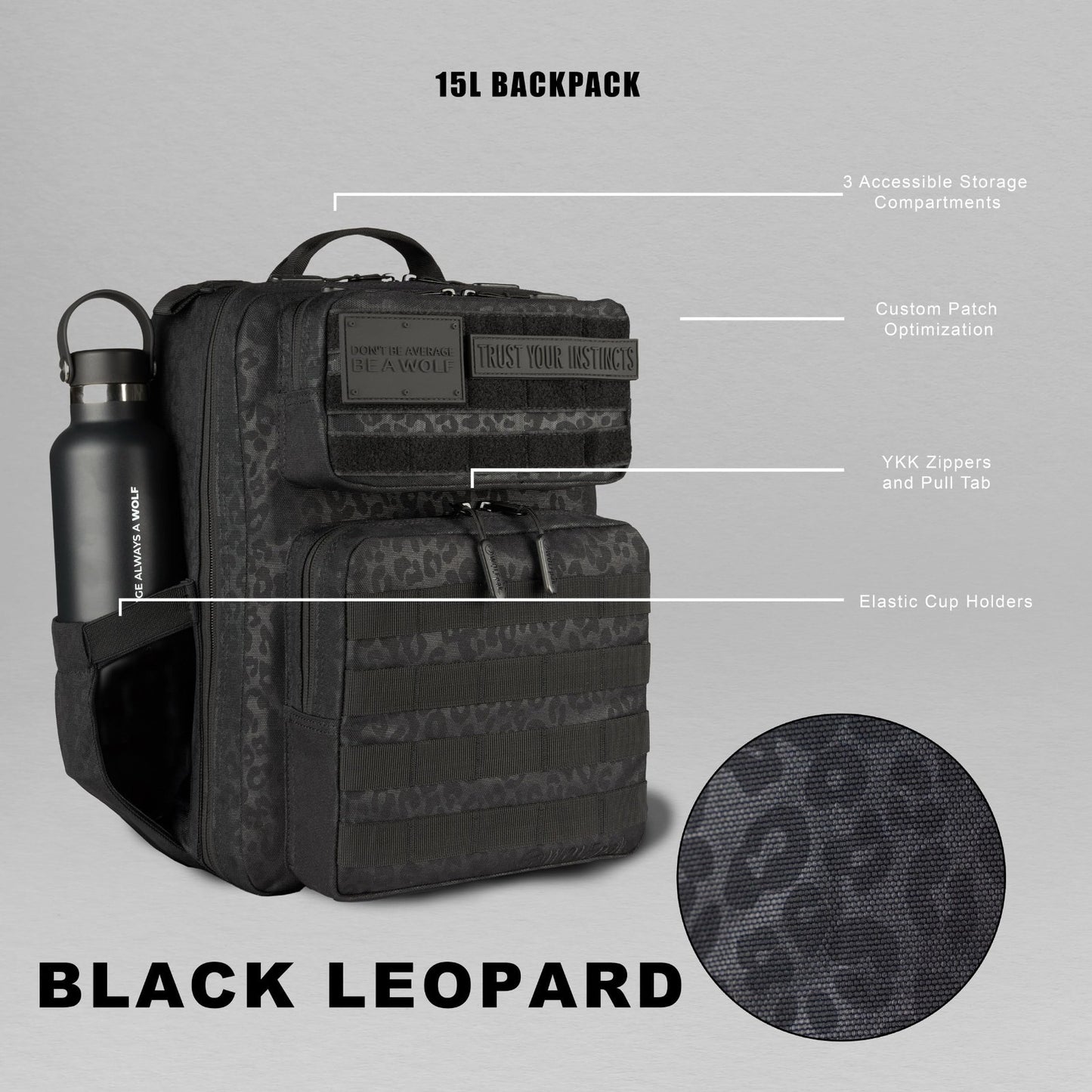 Slim Tactical Gym Backpack   Minimalist Daypack with Laptop Pocket & Cup Holders2
