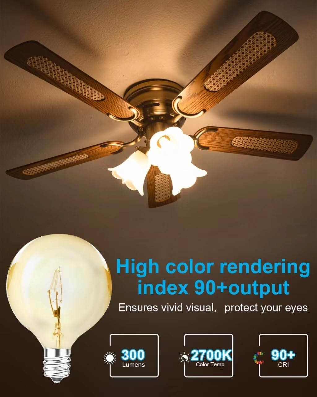 40W Wax Warmer Bulbs, E12 Candelabra Base, Dimmable Warm White Light   6pcs2