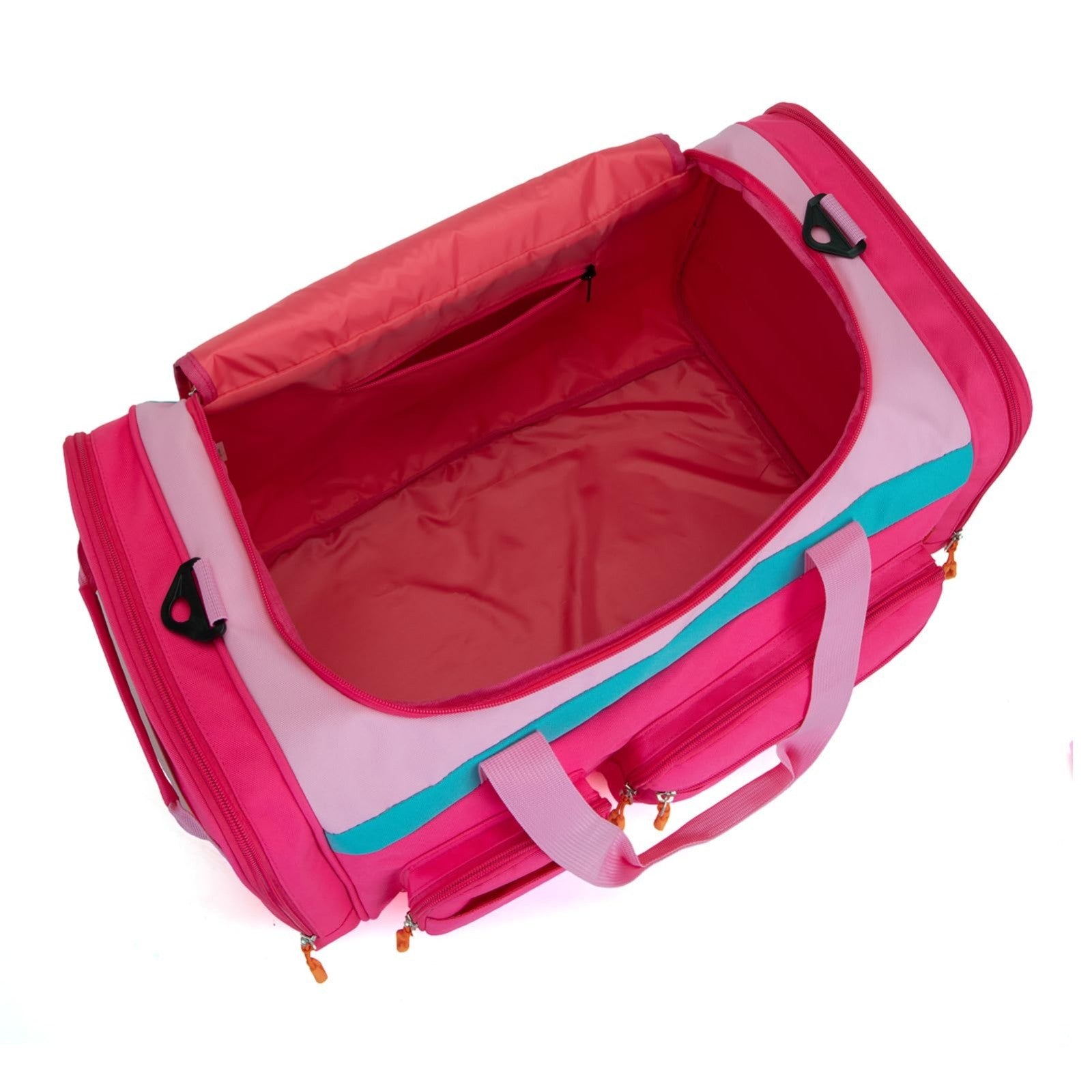 Spacious Pink Rose Kids Duffle Bag for Travel, Overnight, Weekend - 22"L x 12"H3