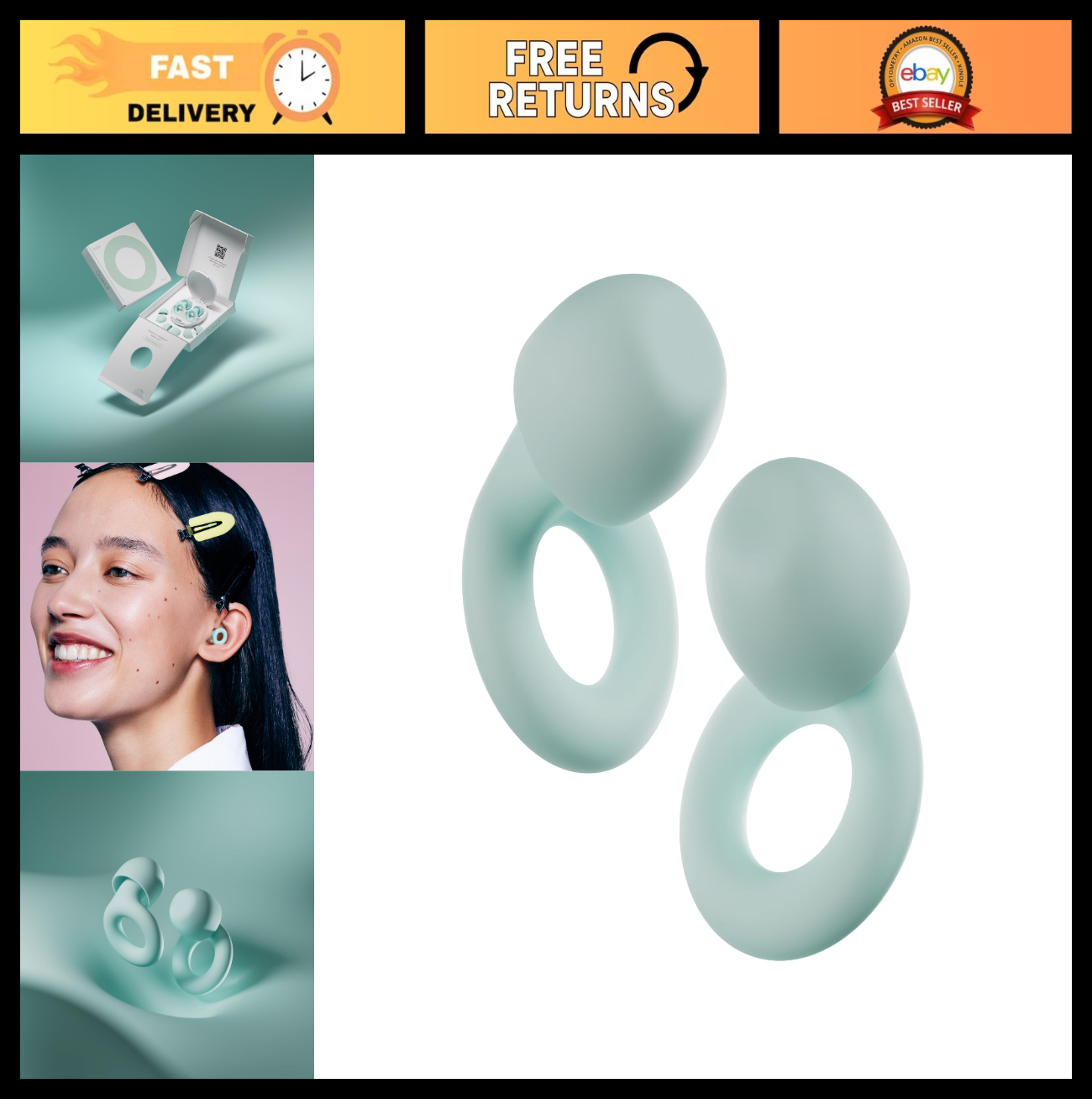 Ultra Comfy Reusable Ear Plugs for Sleep & Travel | 24dB Noise Reduction, Custom0