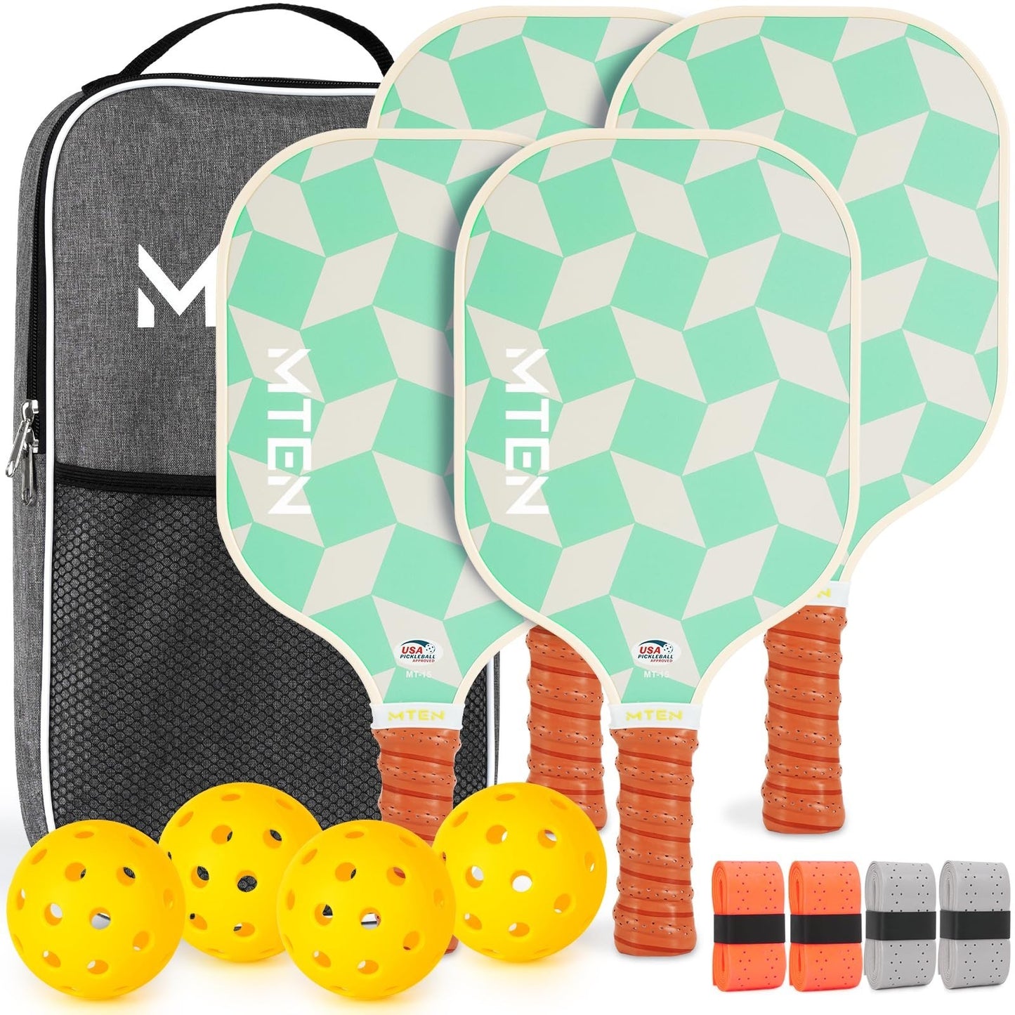 Pickleball Paddle Set of 2/4/1 - USAPA Approved Fiberglass Rackets, Lightweight1