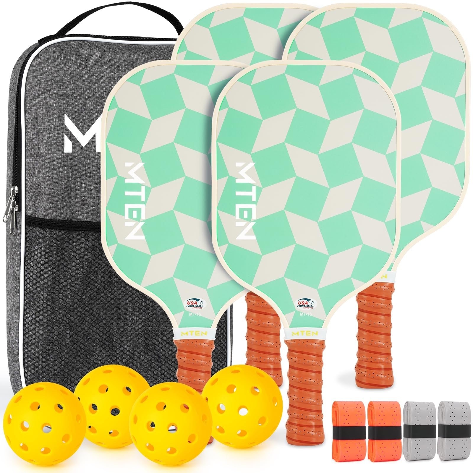 Pickleball Paddle Set of 2/4/1 - USAPA Approved Fiberglass Rackets, Lightweight1