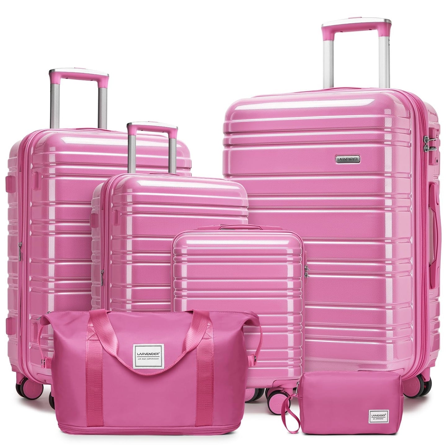 6-Piece Expandable Luggage Set, Lightweight Hardshell Suitcases, TSA Lock, 360°1