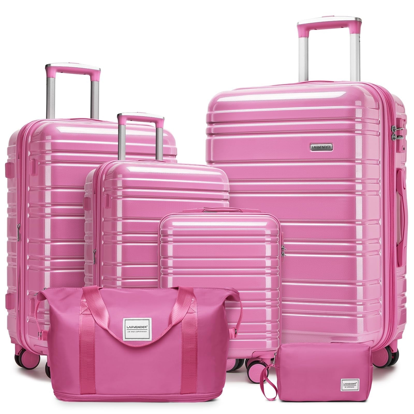 6-Piece Expandable Luggage Set, Lightweight Hardshell Suitcases, TSA Lock, 360°1
