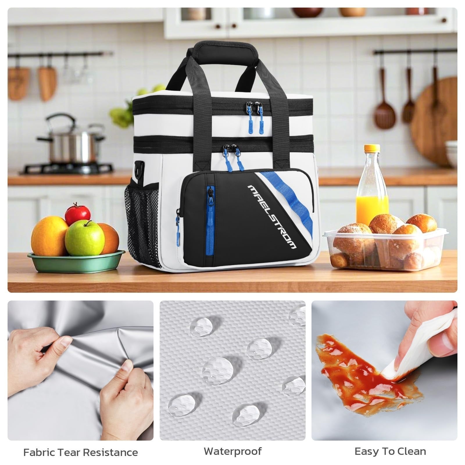 Insulated Lunch Box Cooler Bag 20L - Expandable, Leakproof, Portable for Work, T6