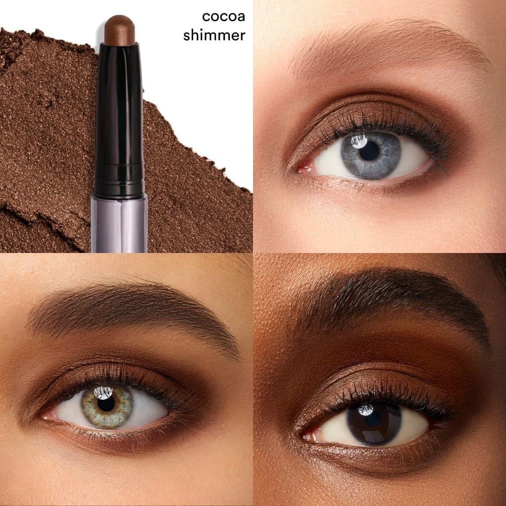 Crème-to-Powder Eyeshadow Stick - Cocoa Shimmer, Long-Lasting, Easy Application2