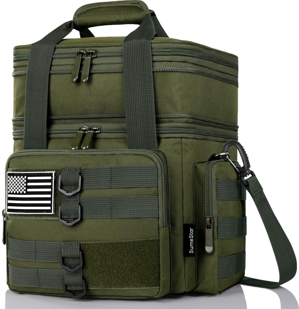 Tactical Insulated Lunch Bag - Large Expandable Cooler for Work, Camping, Leakpr1