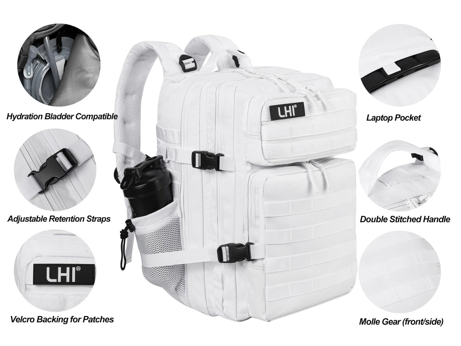 Tactical Military Backpack 45L   3 Day Assault Rucksack with Molle System   Unis4