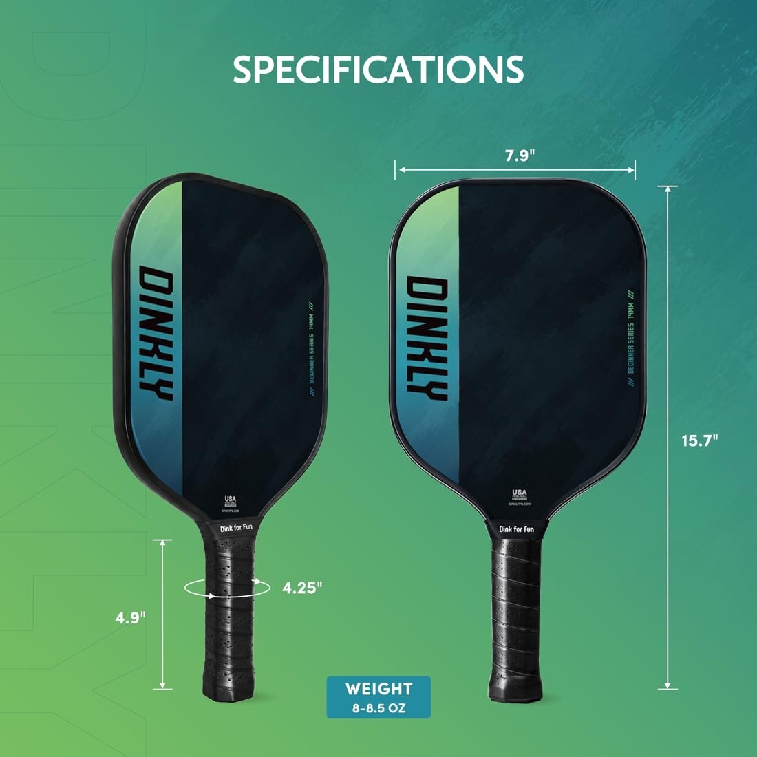 Pickleball Paddle Set of 2/4 - USAPA Approved Graphite/Fiberglass Rackets, Balls6