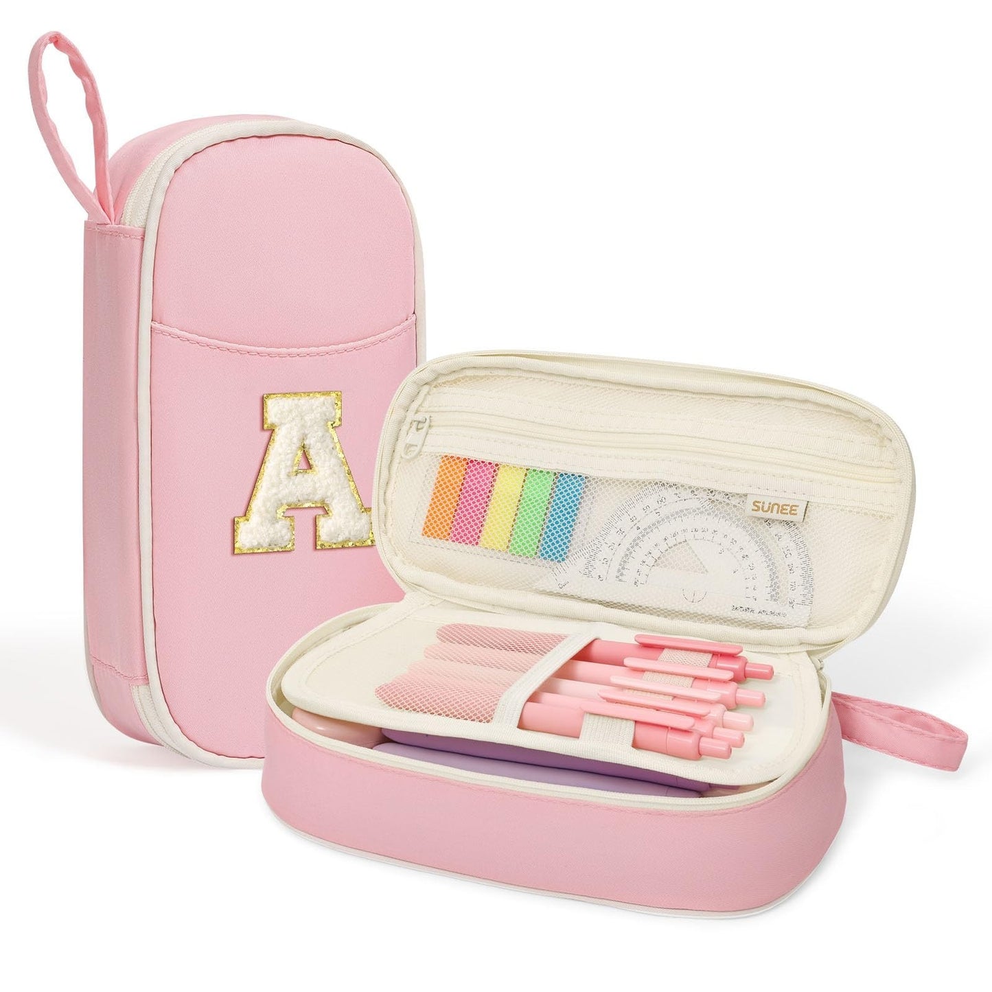 Kawaii Big Capacity Pencil Case, Personalized Zipper Pouch, Cute Stationery Orga0