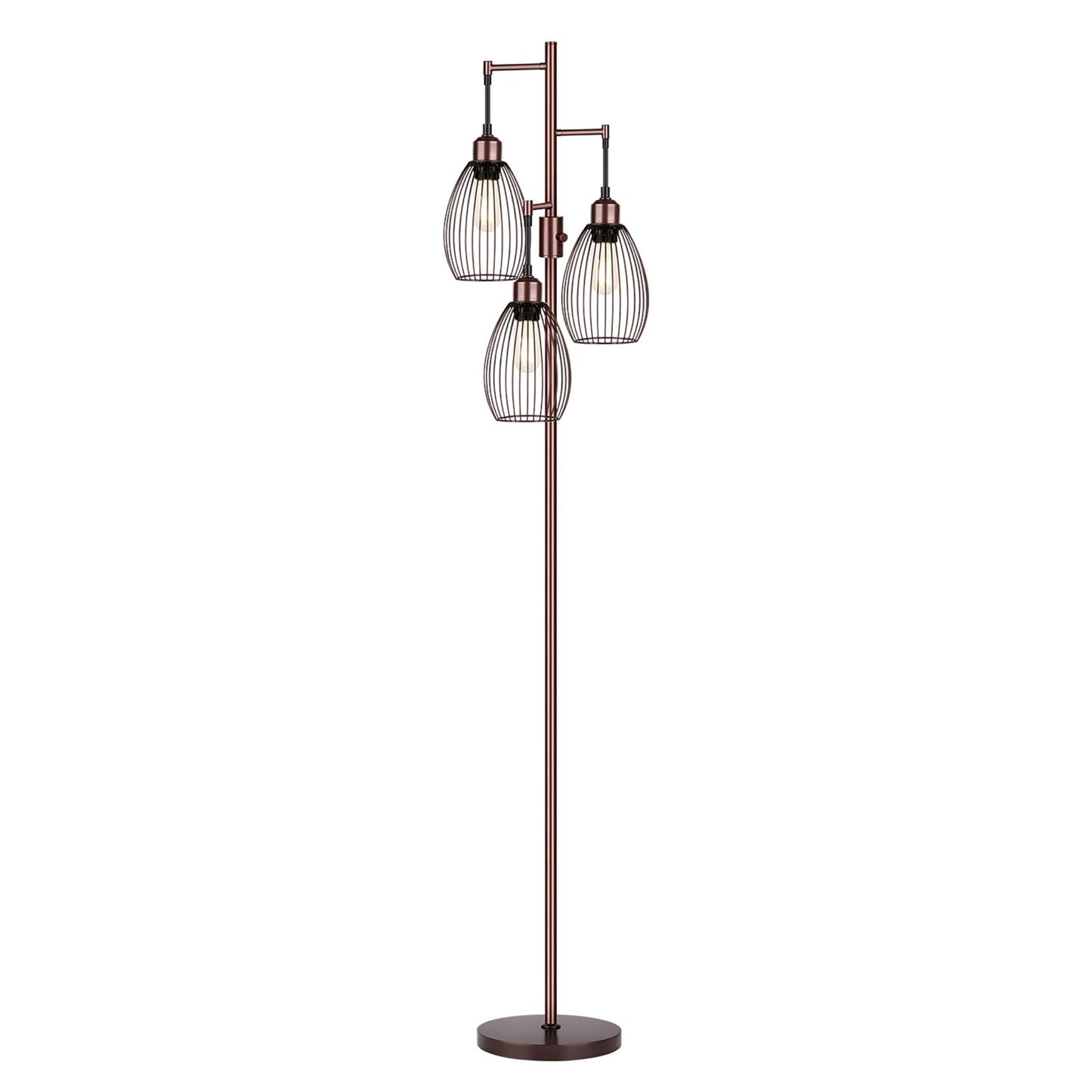 Dimmable Floor Lamp with 3 LED Edison Bulbs, Industrial Teardrop Design for Home7