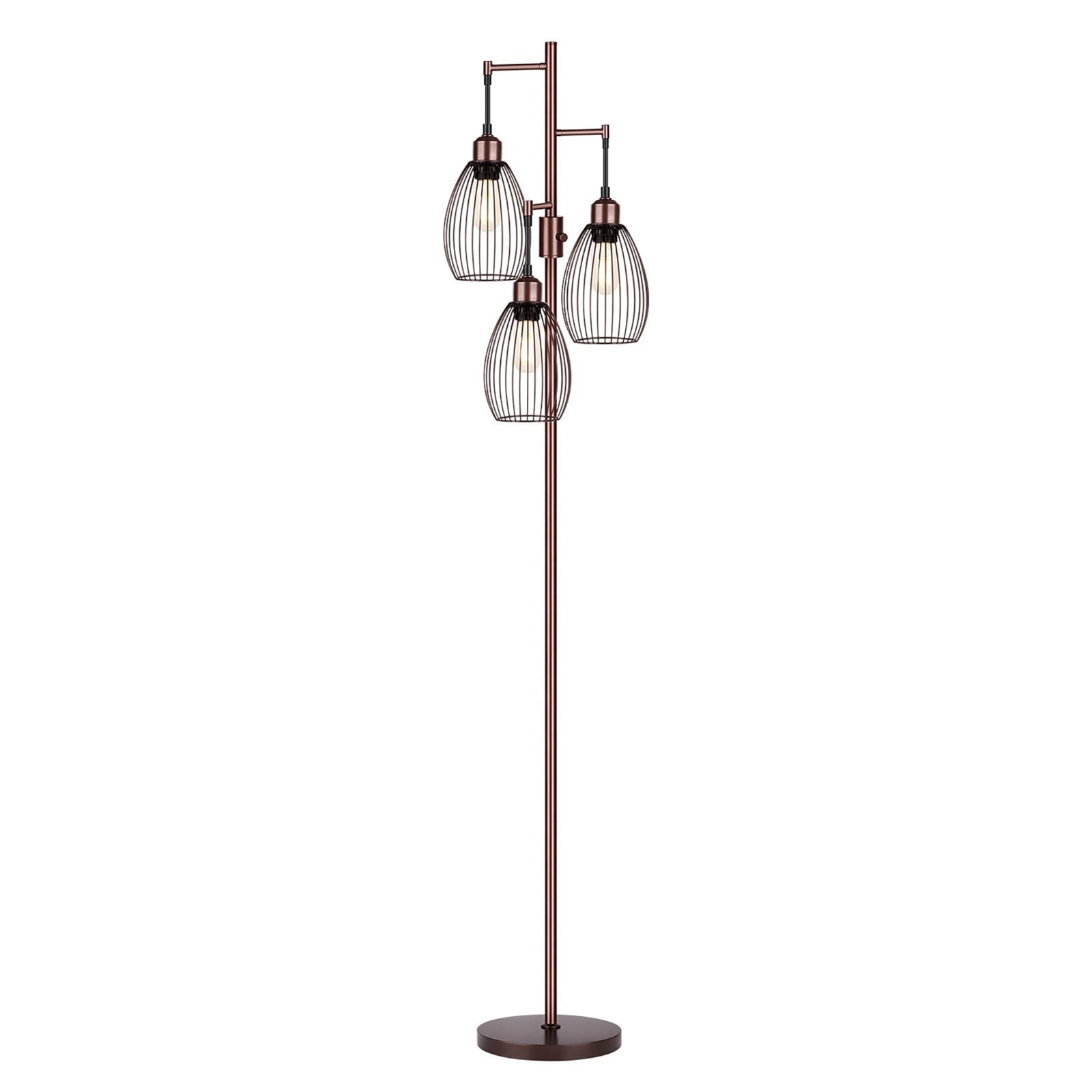 Dimmable Floor Lamp with 3 LED Edison Bulbs, Industrial Teardrop Design for Home7