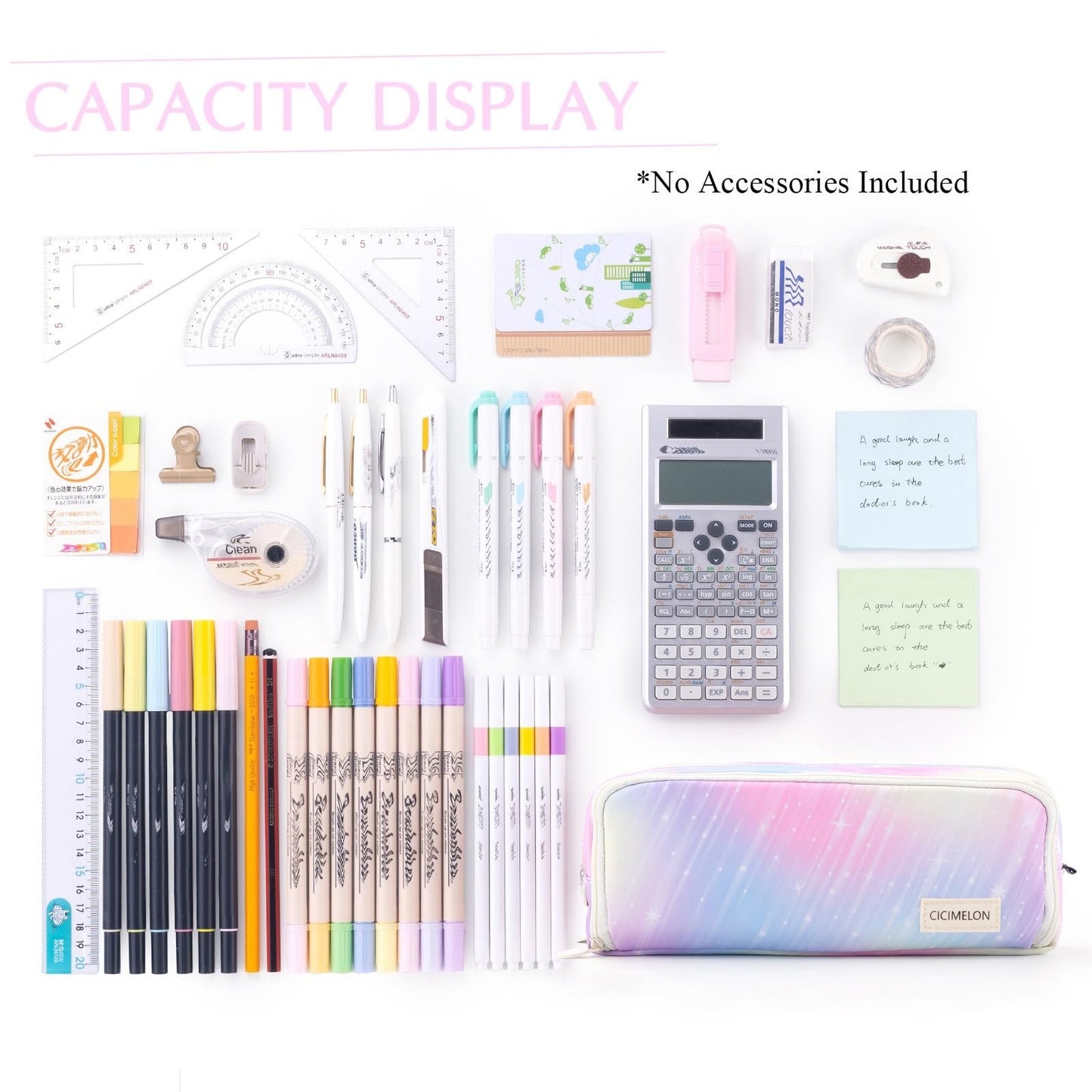 Large Capacity 3 Compartment Pencil Case Pouch for School, Teens & Adults   Mete3