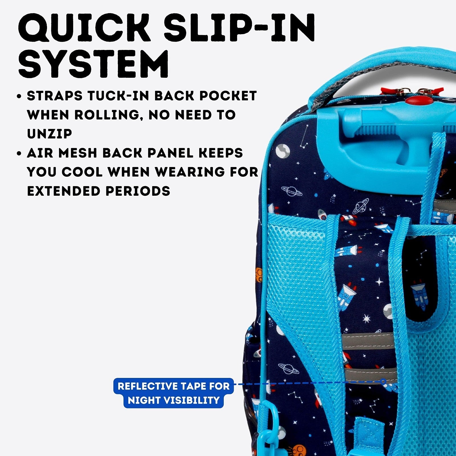 Sparkle Rolling Backpack for Kids   Lightweight, Durable, School Travel Bag5