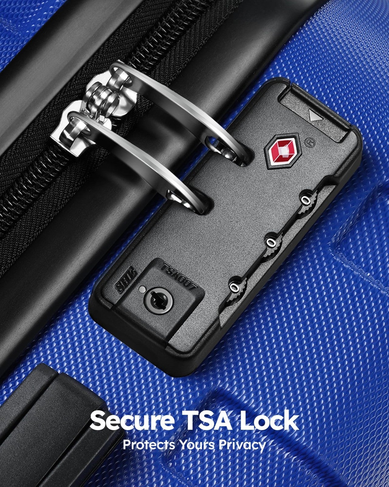 3 Piece Hard Shell Luggage Set with Spinner Wheels & TSA Lock - 20/24/28" Travel6