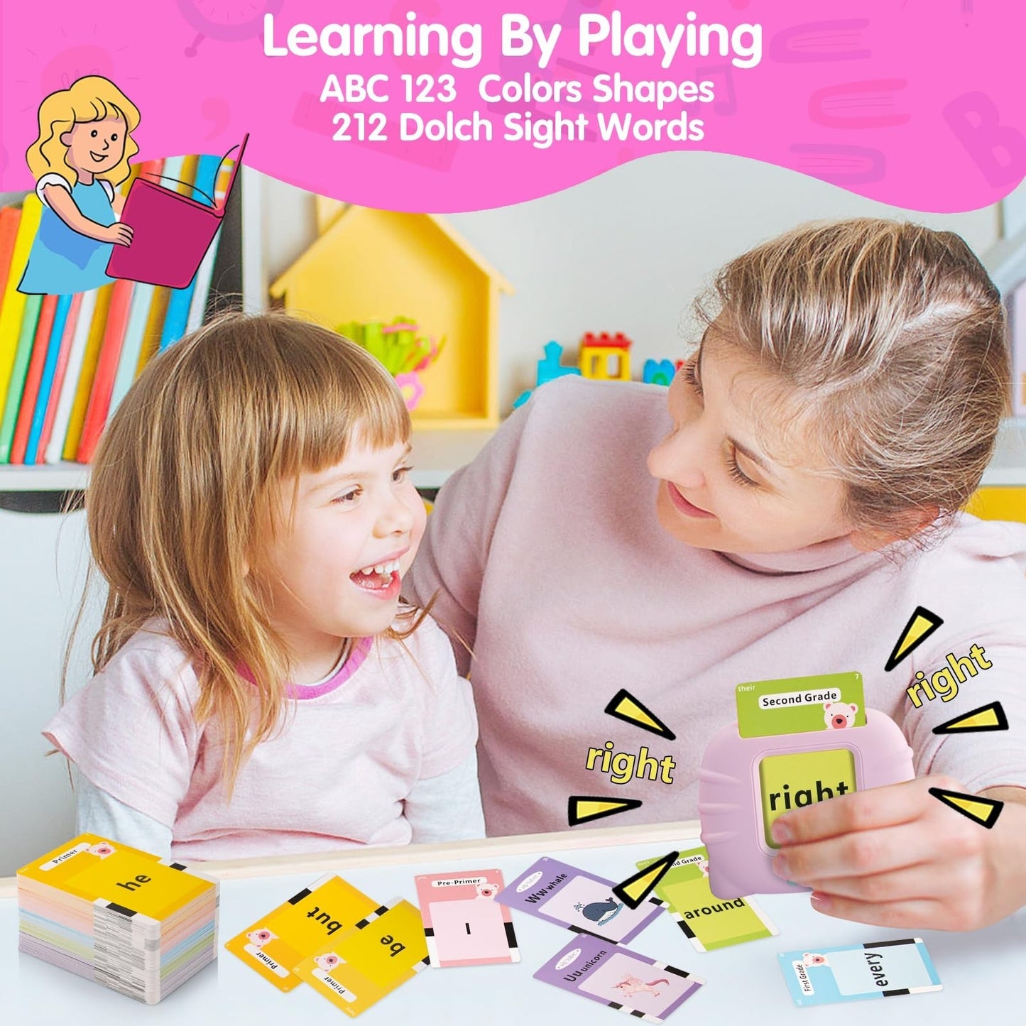Educational Flash Cards for Toddlers 2-4, Autism & Speech Therapy, 272 Words3