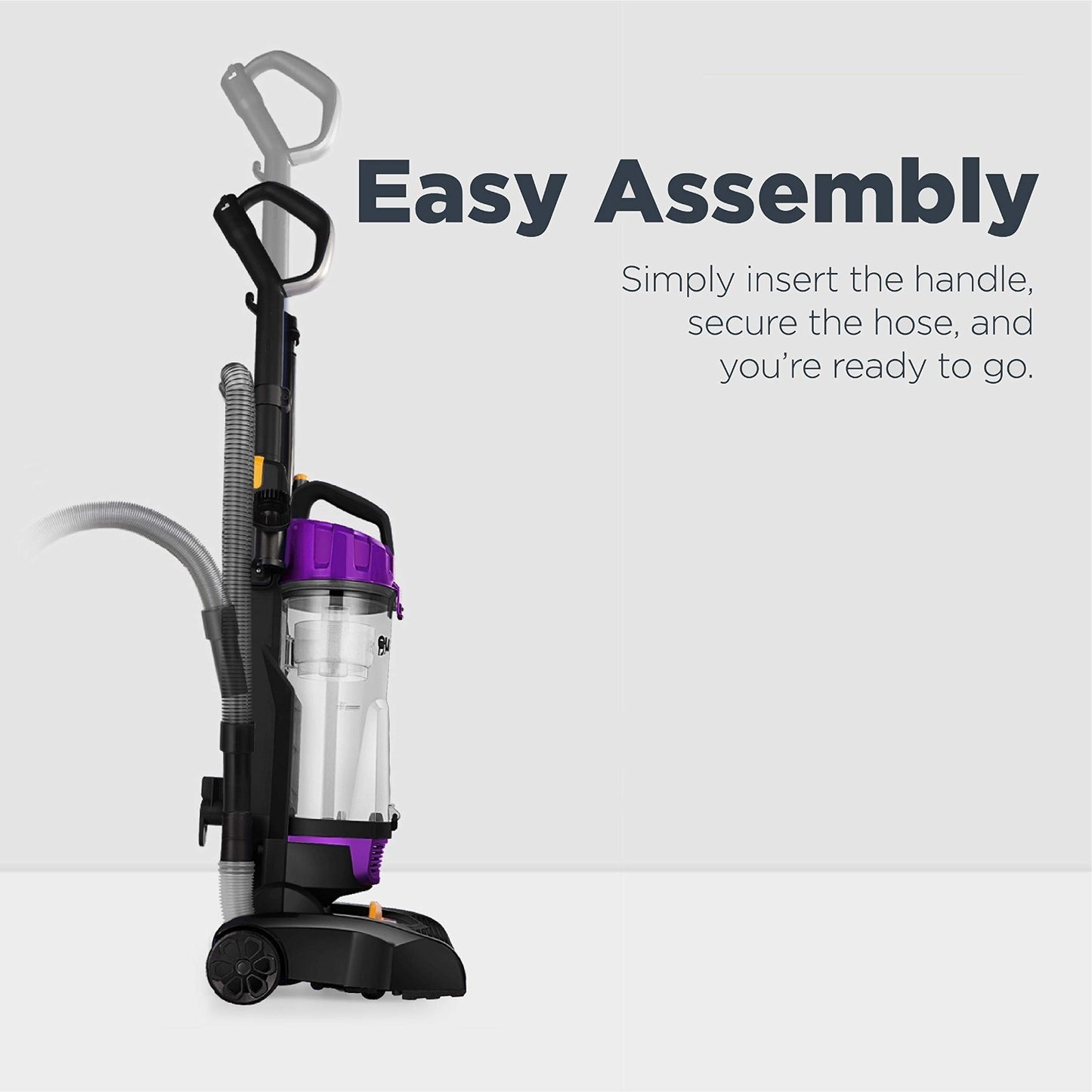 Bagless Upright Vacuum Cleaner - 5-Height Brush Roll, 12.6" Cleaning Path, Pet H7