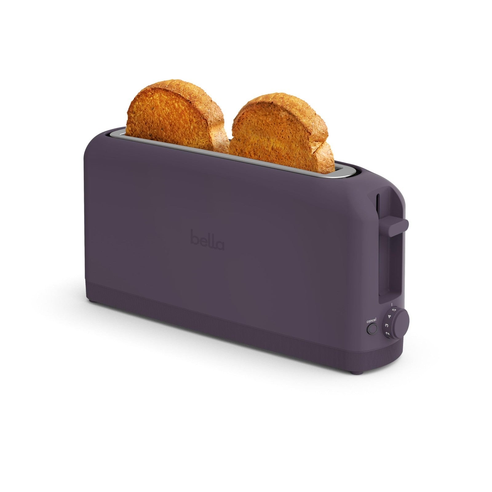2 Slice Slim Toaster with Long Slot & Extra Wide Design   Plum Color, Compact &1