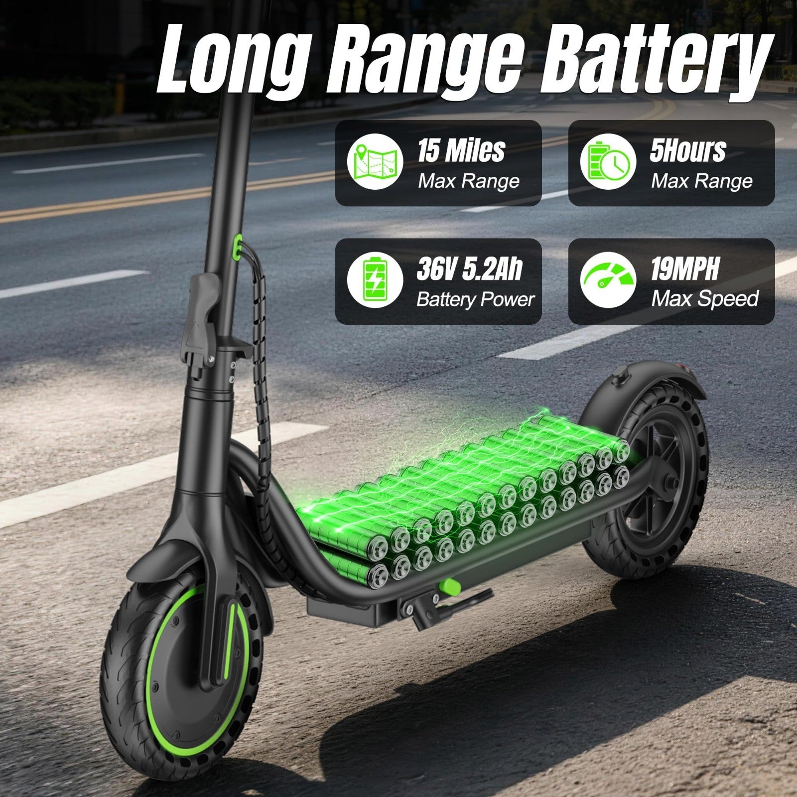 Electric Scooter for Adults, 350W/500W Motor, Long Range 5-28 Miles, 19 MPH Spee4