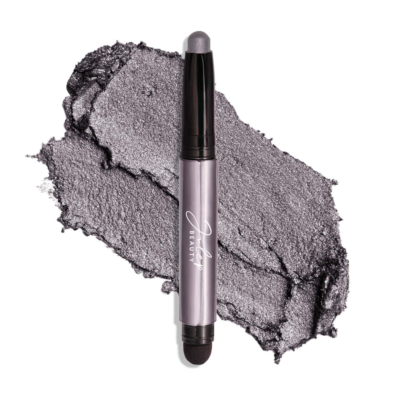 Crème-to-Powder Eyeshadow Stick - Smoky Grey Shimmer, Long-lasting & Easy Apply1